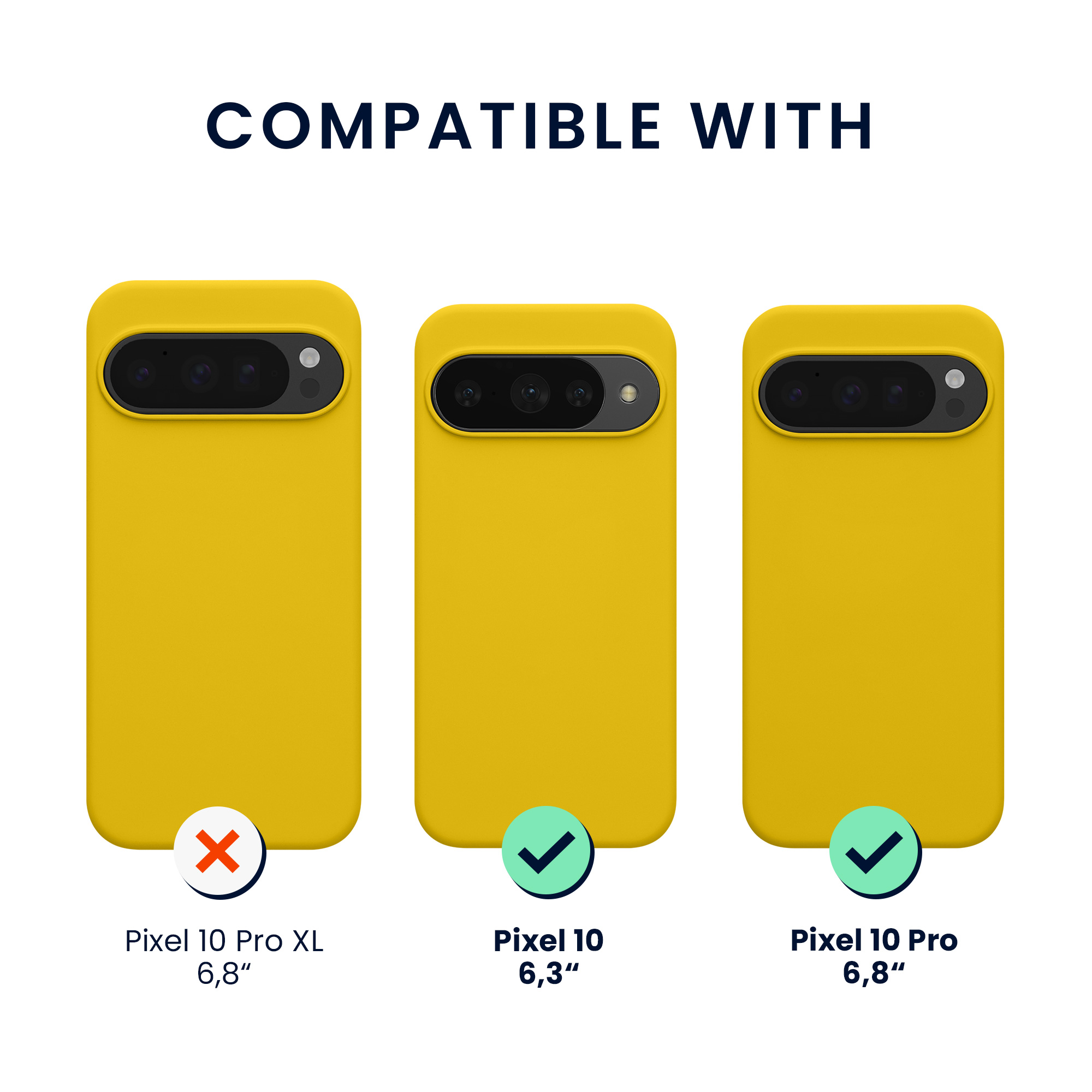 Pouzdro pro Google Pixel 10 / Pixel 10 Pro se 2 tvrzenými ochrannými skly kwmobile - zářivě žlutá