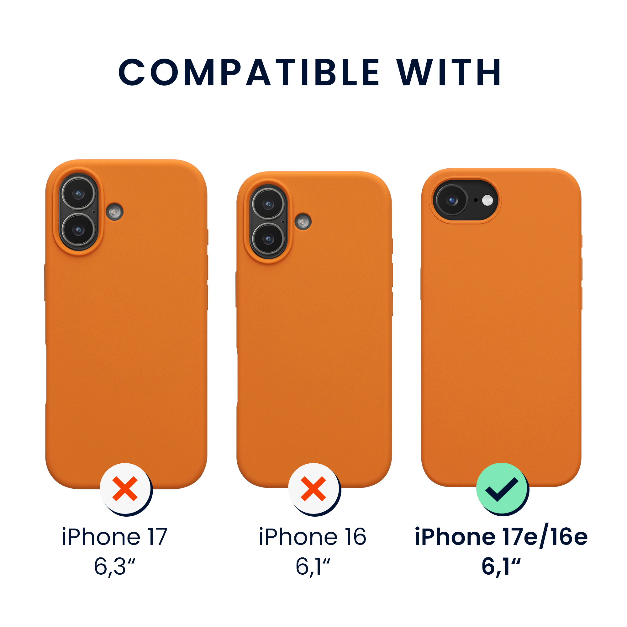 Pouzdro pro Apple iPhone 17e / iPhone 16e se 2 tvrzenými ochrannými skly kwmobile - ovocná oranžová
