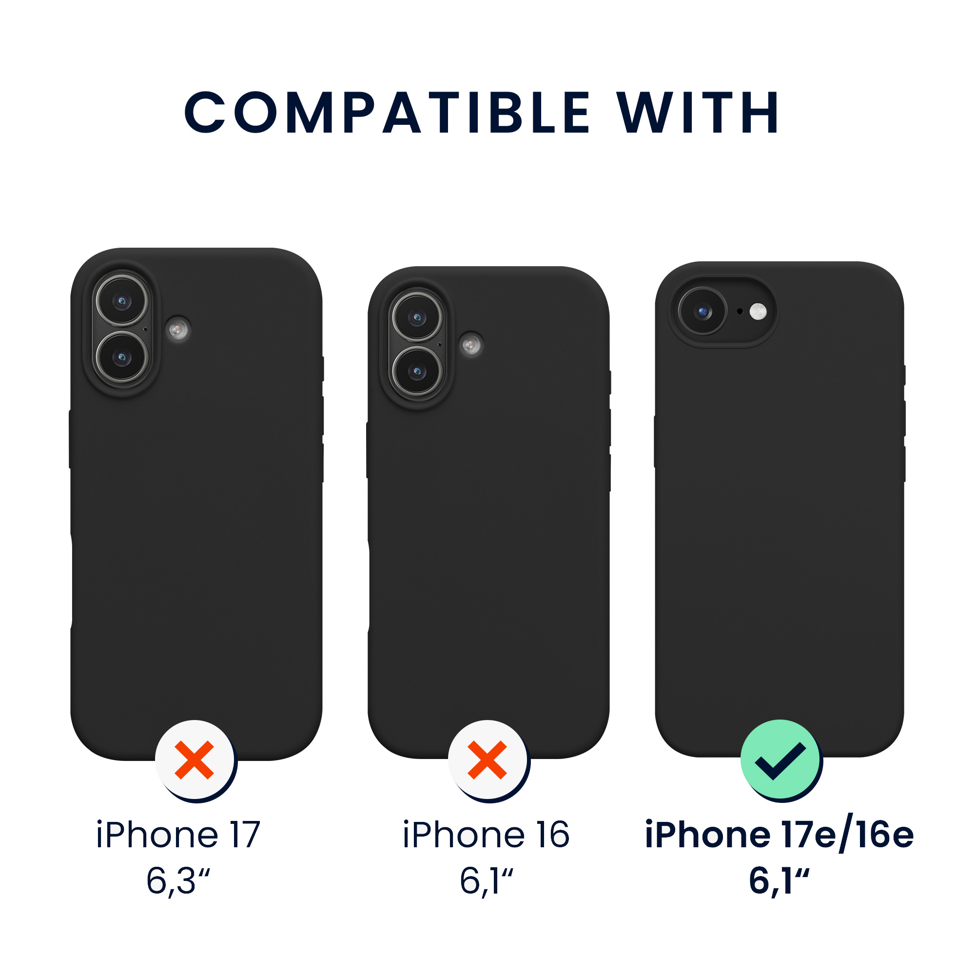 Pouzdro pro Apple iPhone 17e / iPhone 16e se 2 tvrzenými ochrannými skly kwmobile - černá