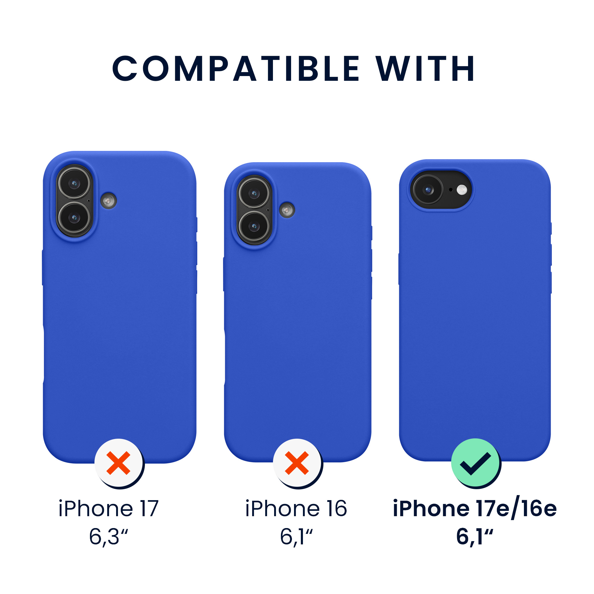 Pouzdro pro Apple iPhone 17e / iPhone 16e se 2 tvrzenými ochrannými skly kwmobile - baltská modrá