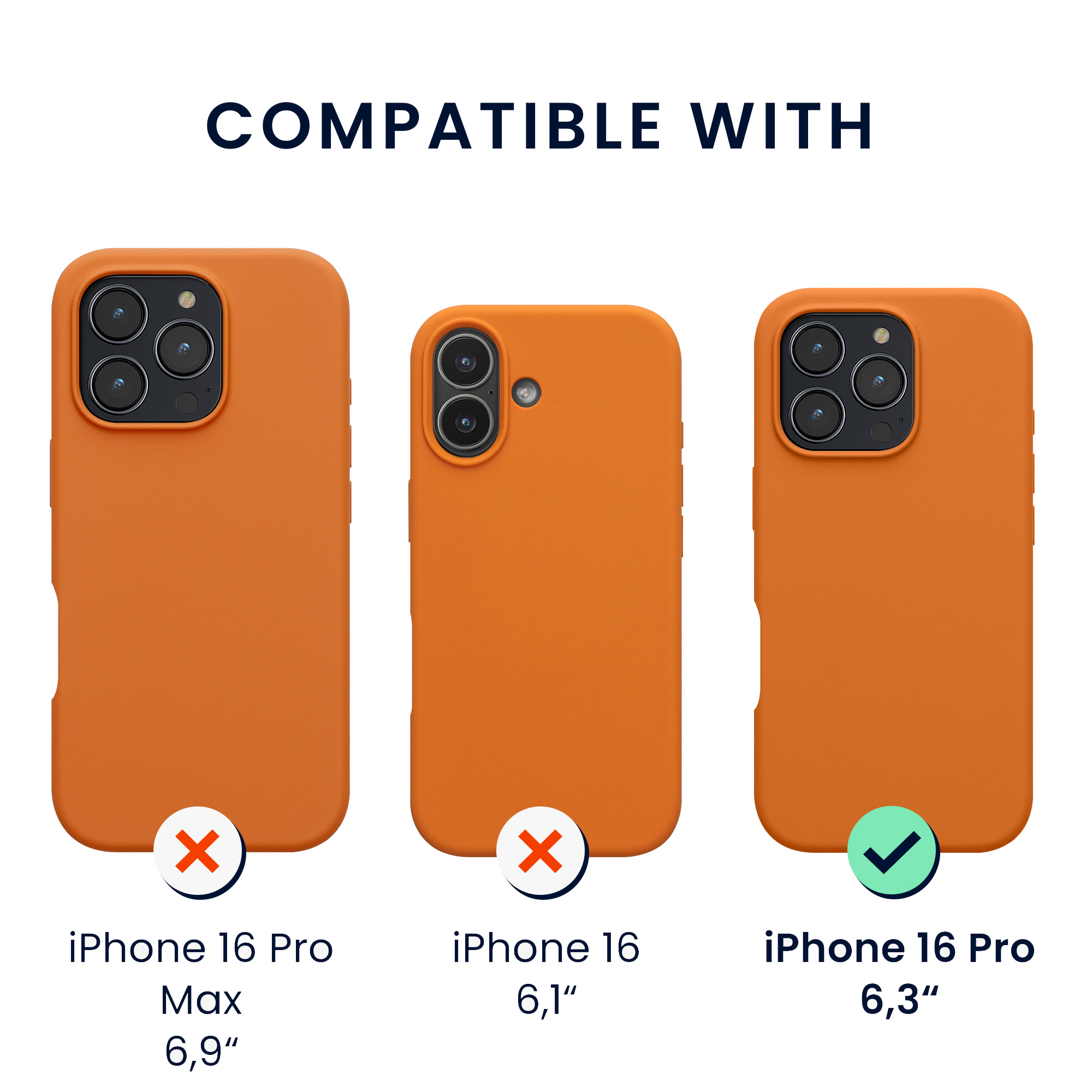 Pouzdro pro Apple iPhone 16 Pro se 2 tvrzenými ochrannými skly kwmobile - ovocná oranžová