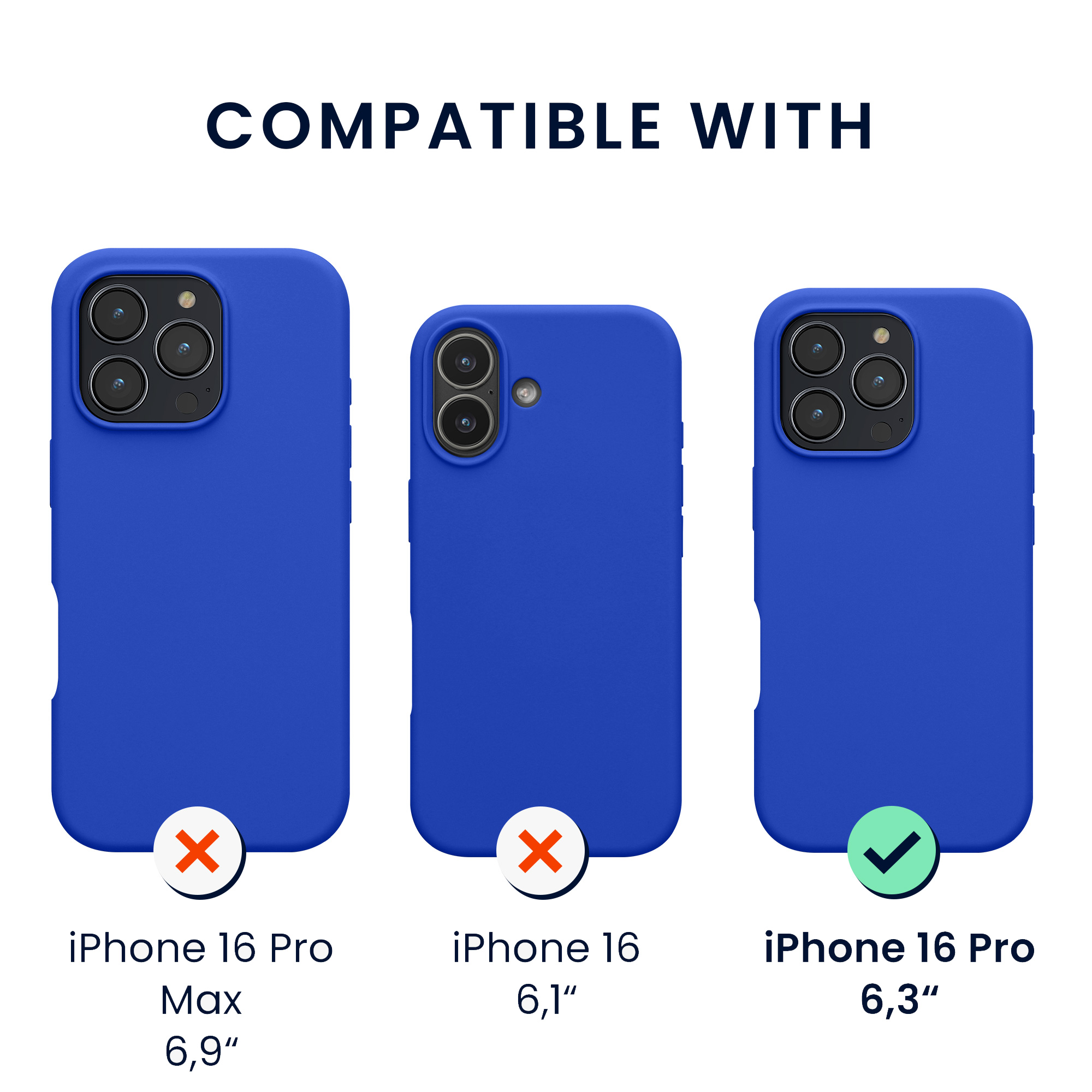 Pouzdro pro Apple iPhone 16 Pro se 2 tvrzenými ochrannými skly kwmobile - baltská modrá