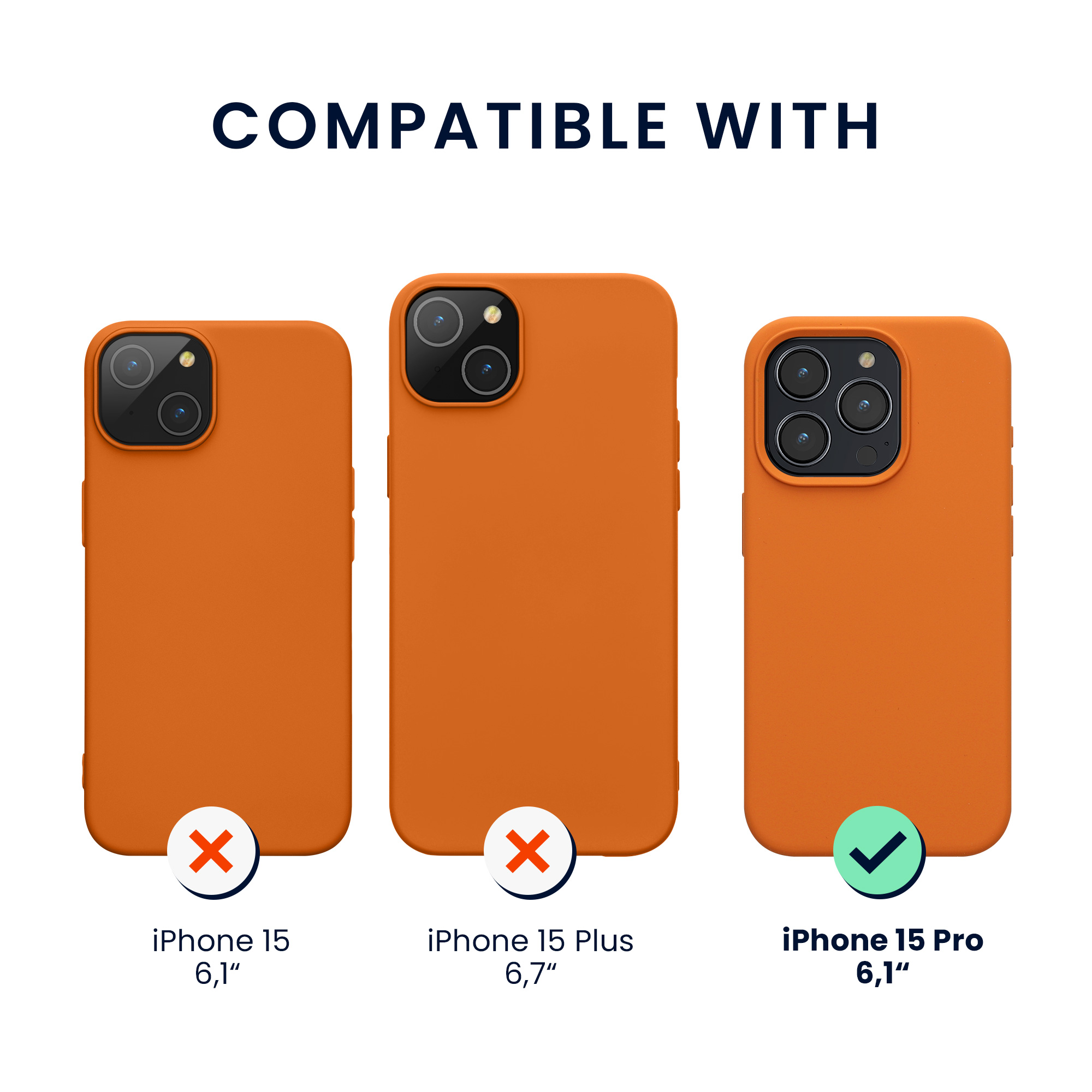Pouzdro pro Apple iPhone 15 Pro se 2 tvrzenými ochrannými skly kwmobile - ovocná oranžová