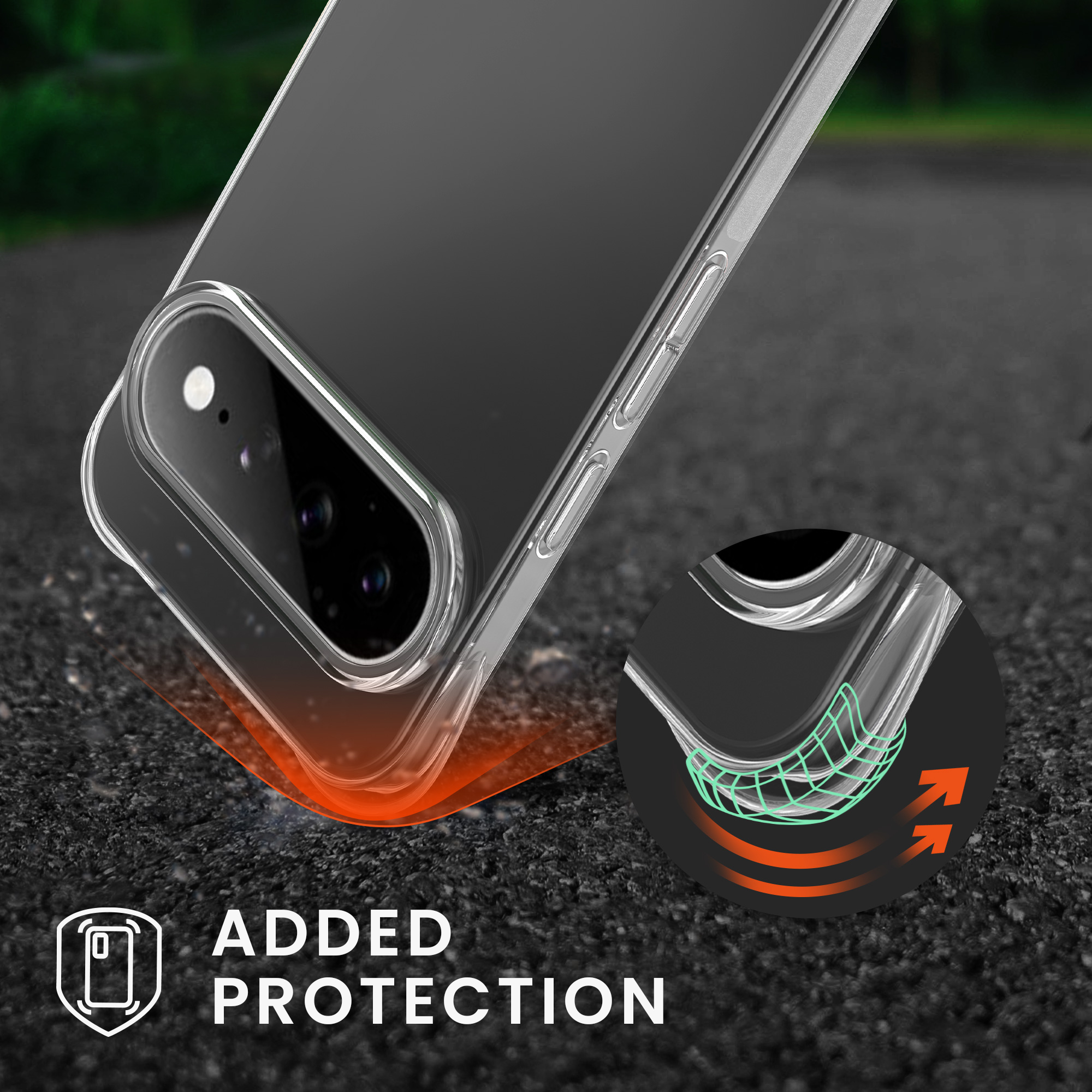 Pouzdro s popruhem (crossbody) pro Google Pixel 11 kwmobile TPU - transparentní / černá