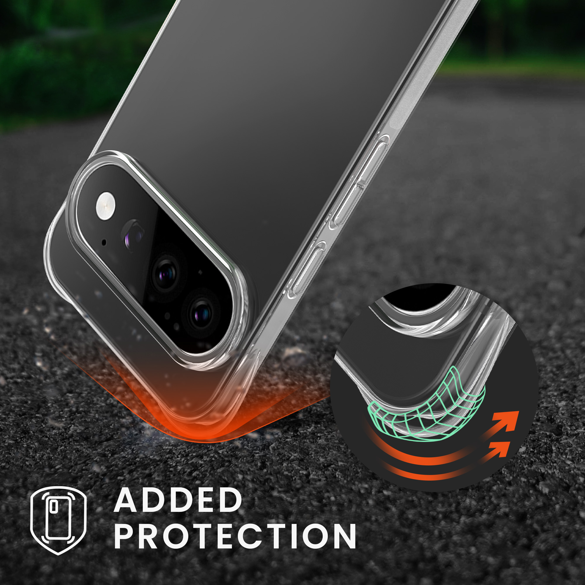 Pouzdro s popruhem (crossbody) pro Google Pixel 11 Pro kwmobile TPU - transparentní / černá