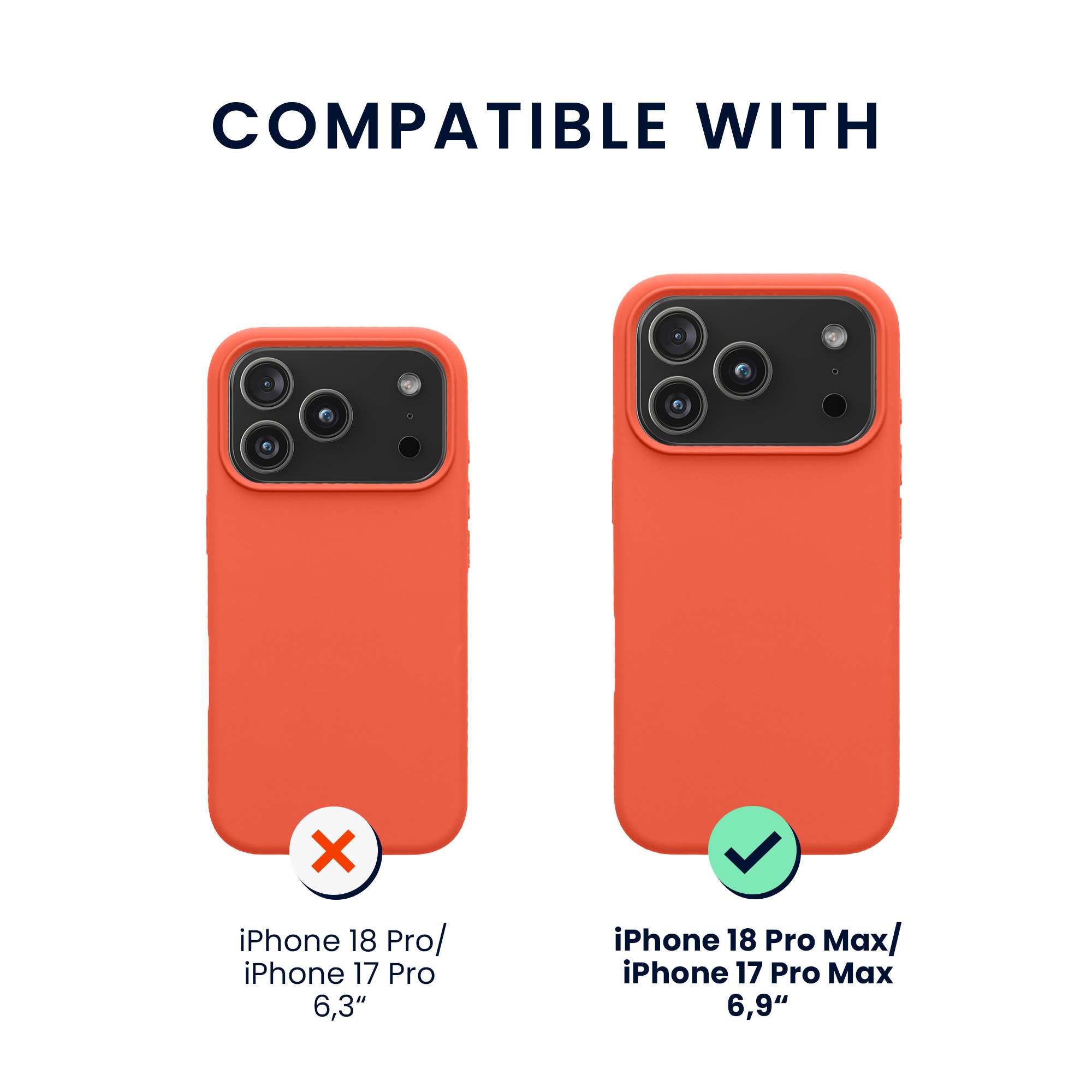 Kryt s tvrzeným sklem na mobil Apple iPhone 18 Pro Max a další - kwmobile, sytý korálový