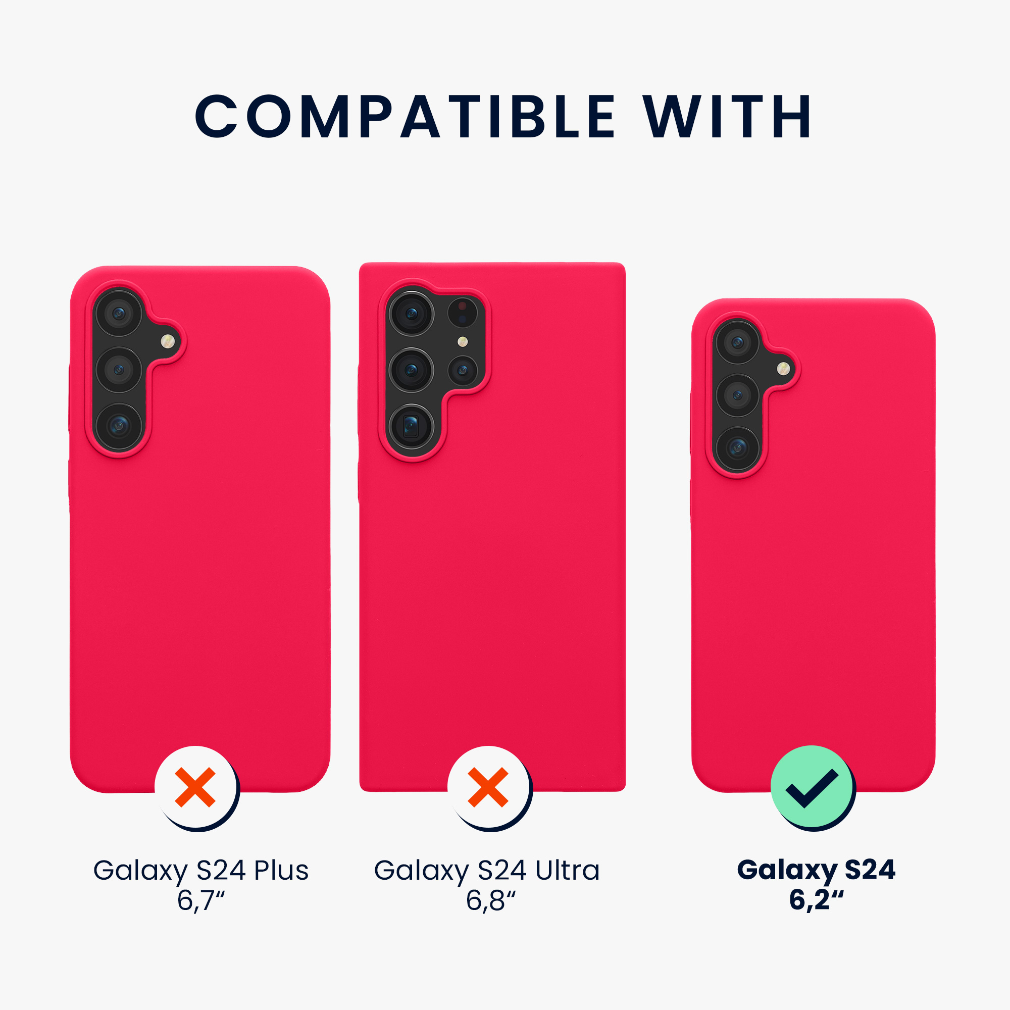 Silikonový kryt na mobil Galaxy S24 kwmobile neonově růžová