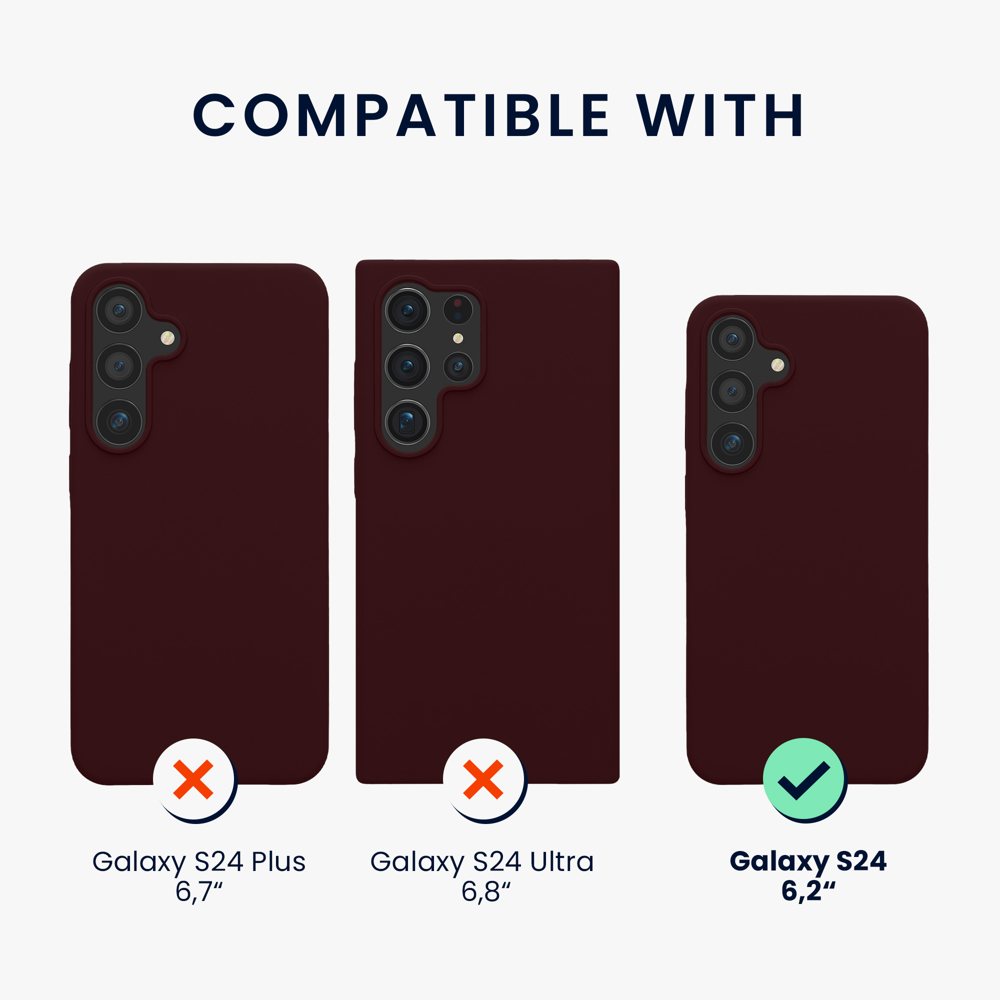 Silikonový kryt na mobil Galaxy S24 kwmobile vínově fialová