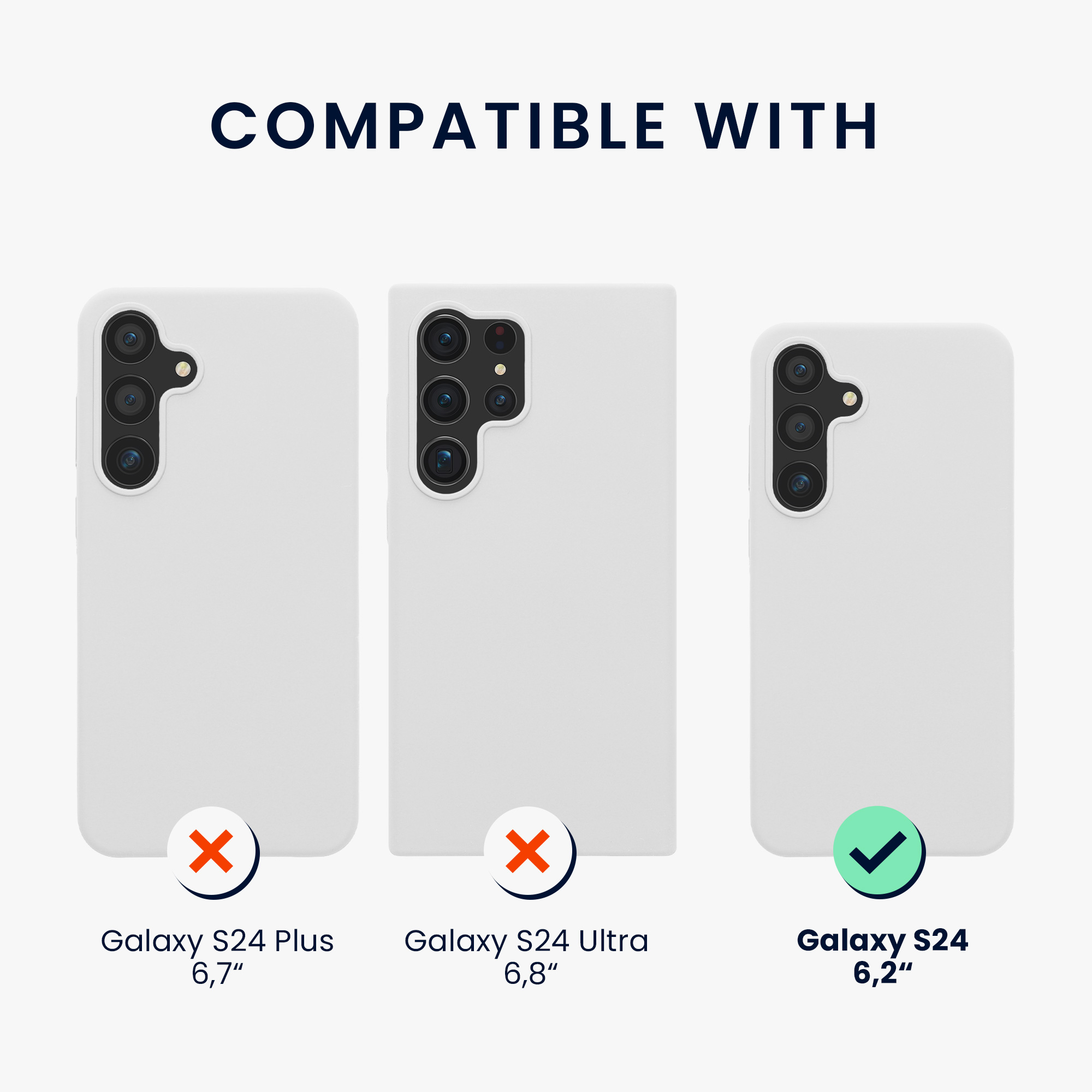 Silikonový kryt na mobil Galaxy S24 kwmobile matně bílá