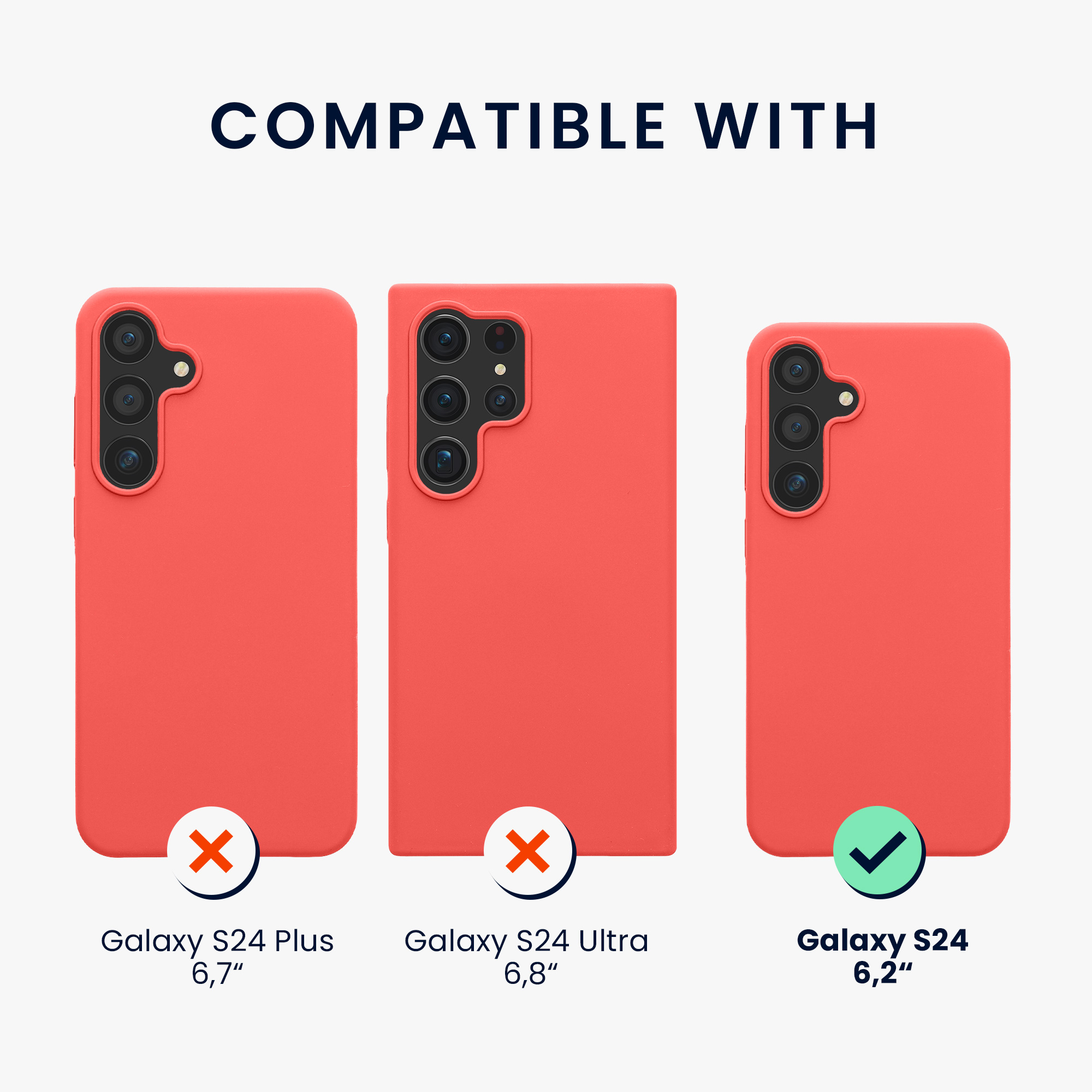 Silikonový kryt na mobil Galaxy S24 kwmobile neonová korálová