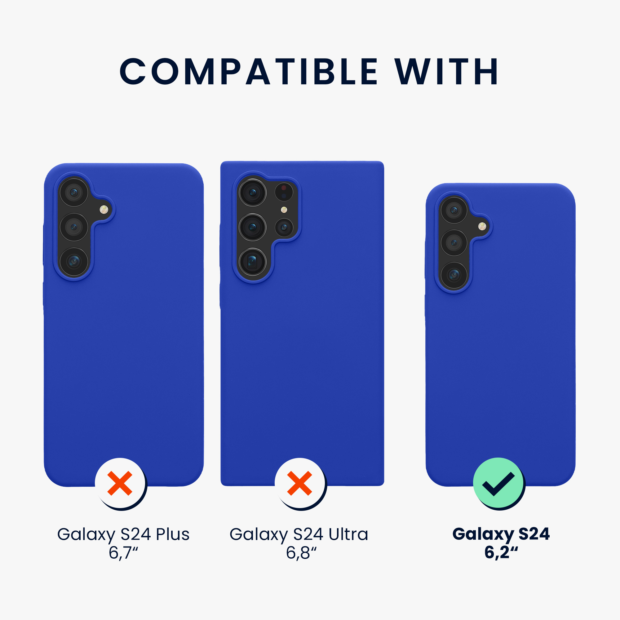 Silikonový kryt na mobil Galaxy S24 kwmobile baltská modrá