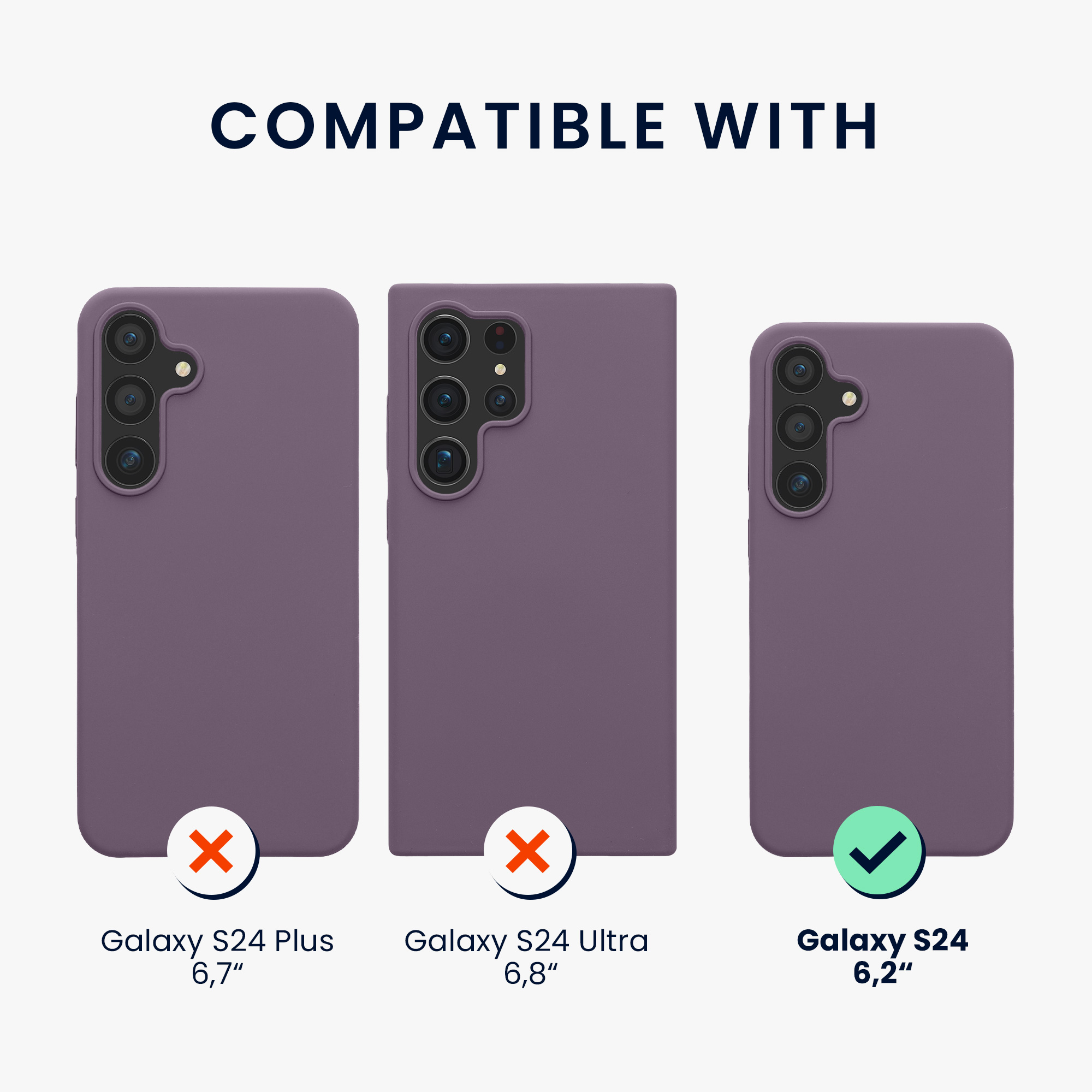 Silikonový kryt na mobil Galaxy S24 kwmobile Pale Iris