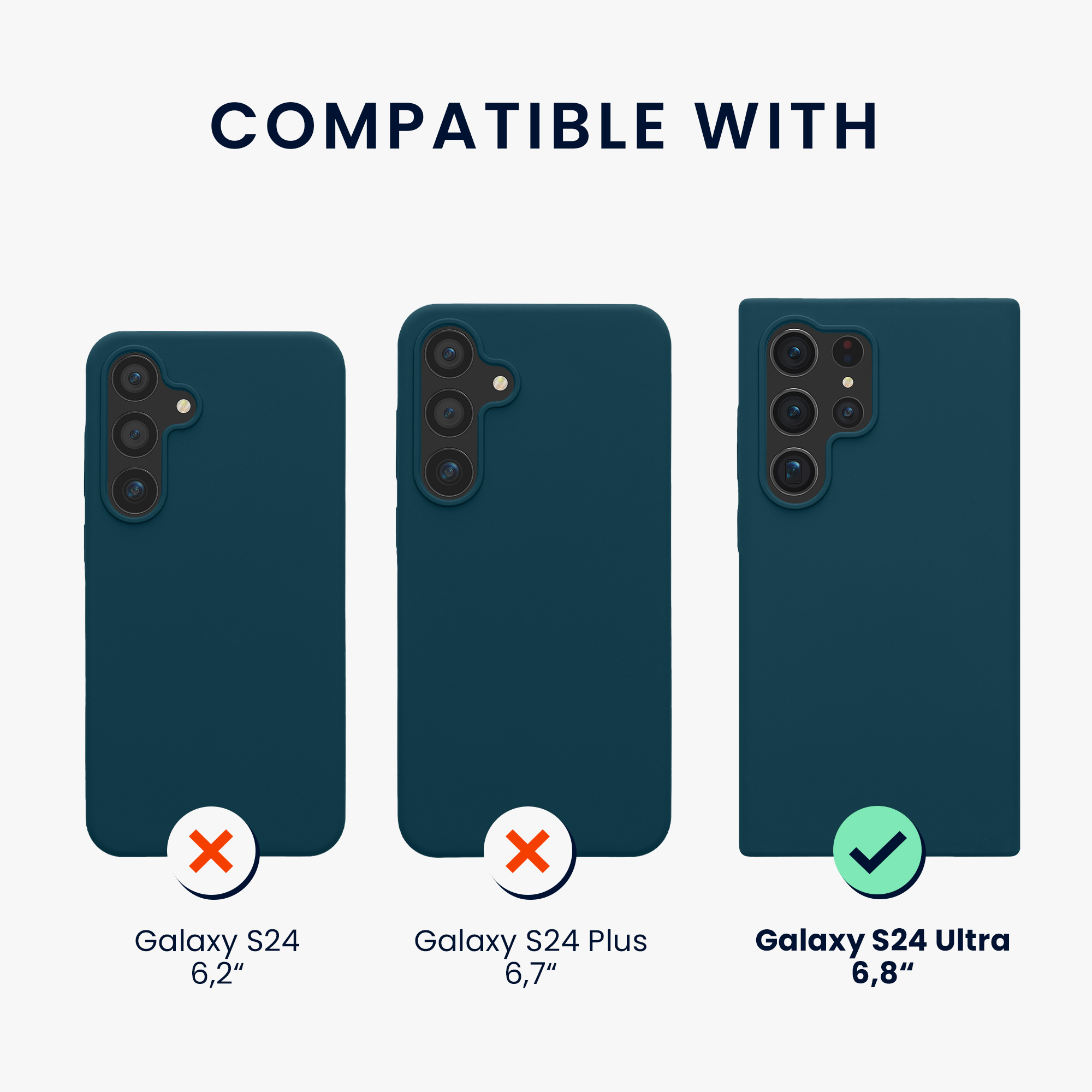 Pouzdro pro Samsung Galaxy S24 Ultra kwmobile silikonové - matná petrolejová