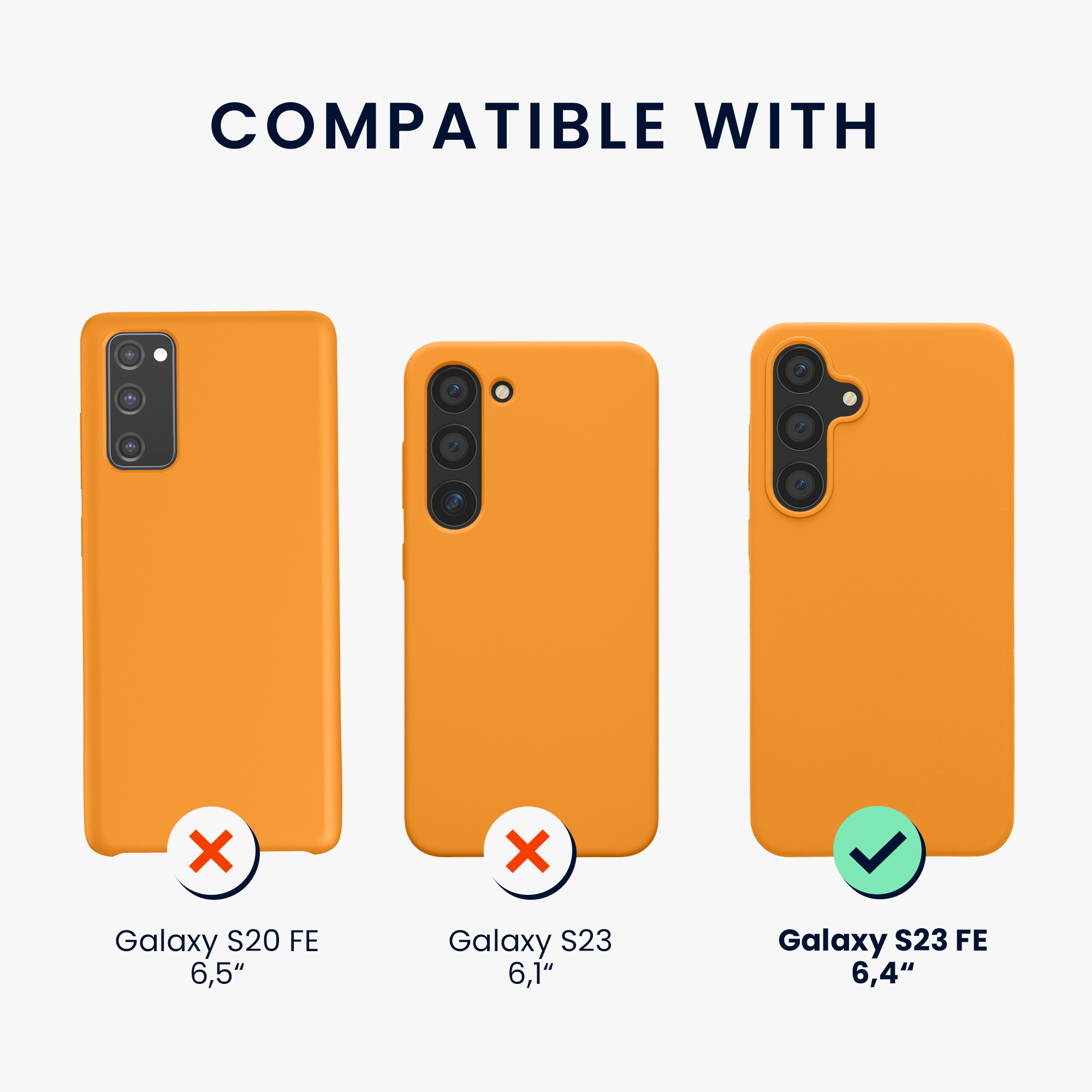 Silikonový kryt na mobil Galaxy S23 FE kwmobile ovocná oranžová