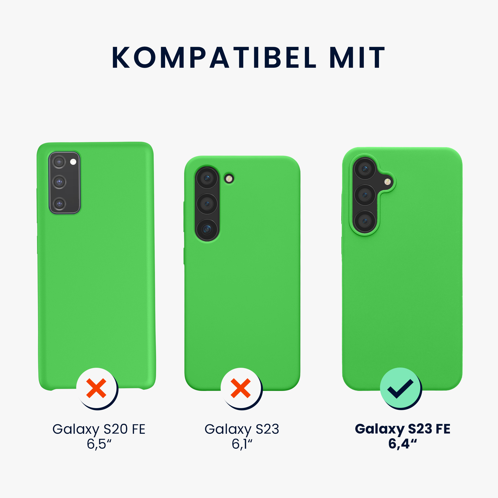 Silikonový kryt na mobil Galaxy S23 FE kwmobile limetková zelená