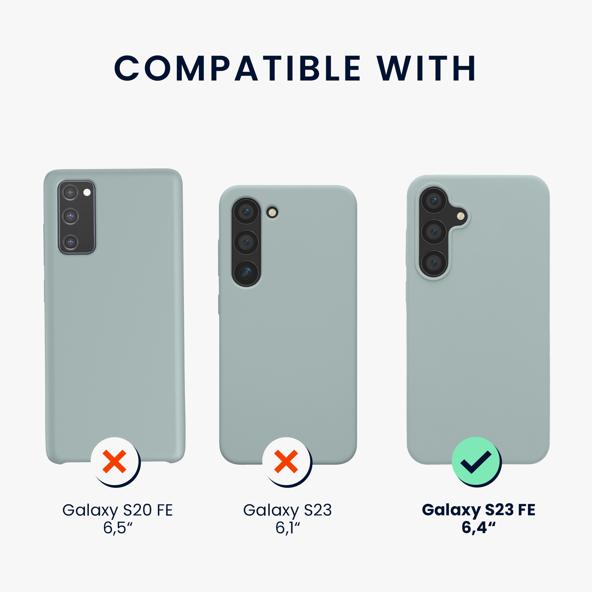 Silikonový kryt na mobil Galaxy S23 FE kwmobile mátová Cool Mint