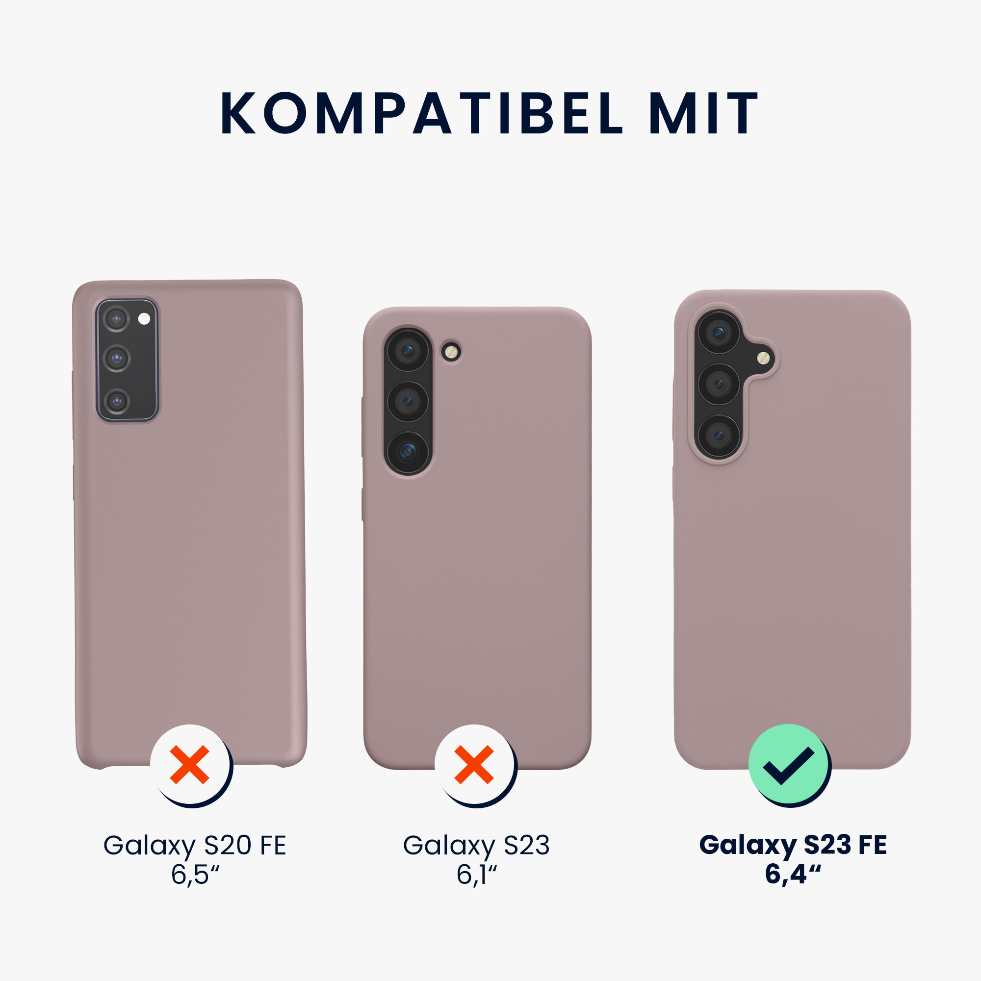 Silikonový kryt na mobil Galaxy S23 FE kwmobile nude lila