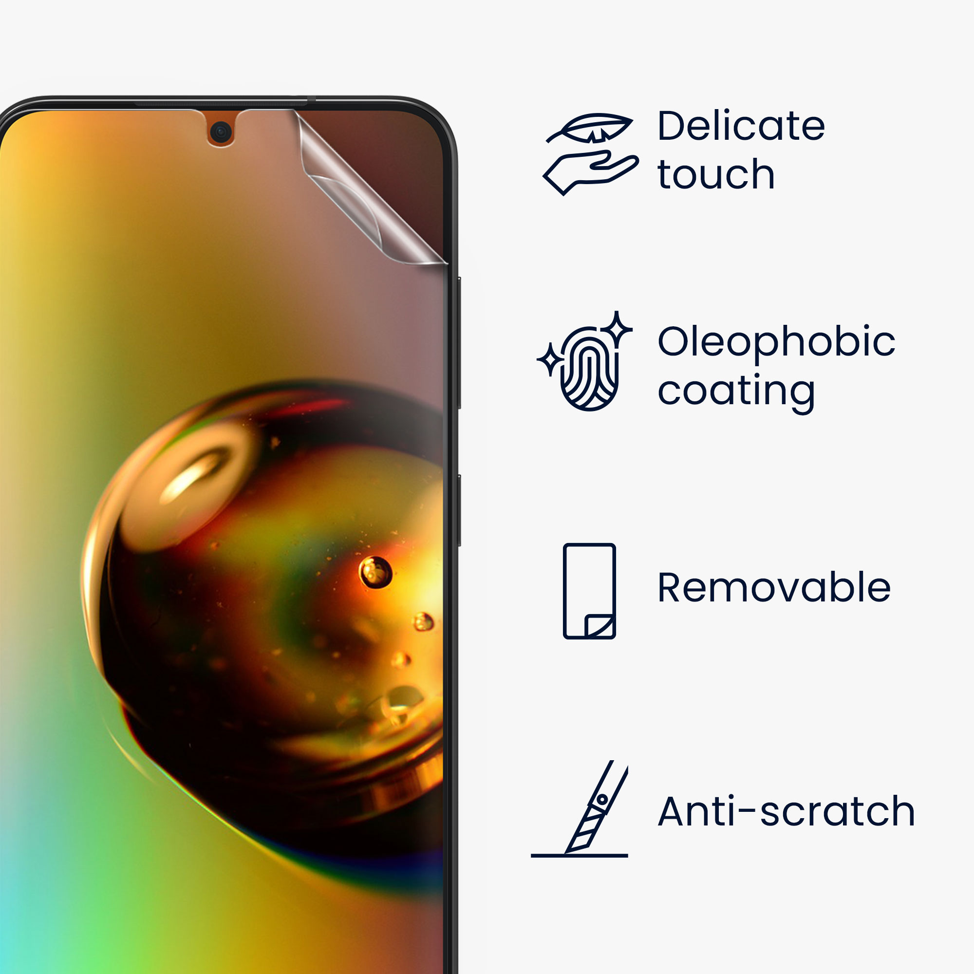 3x Ochranná fólie Galaxy S24 kwmobile čirá