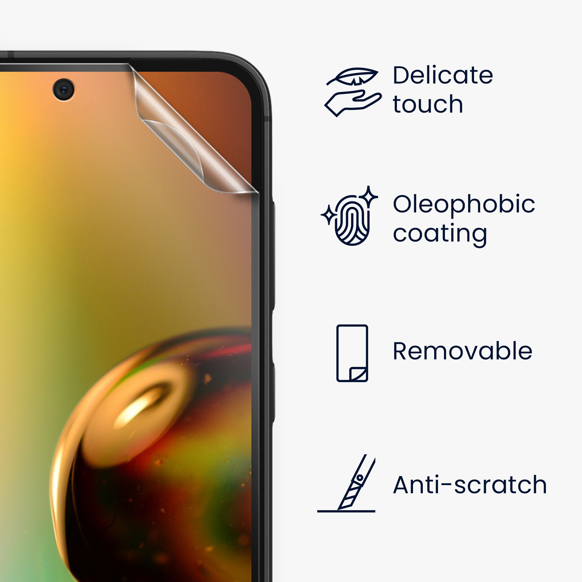 3x Ochranná fólie Galaxy S23 FE kwmobile čirá