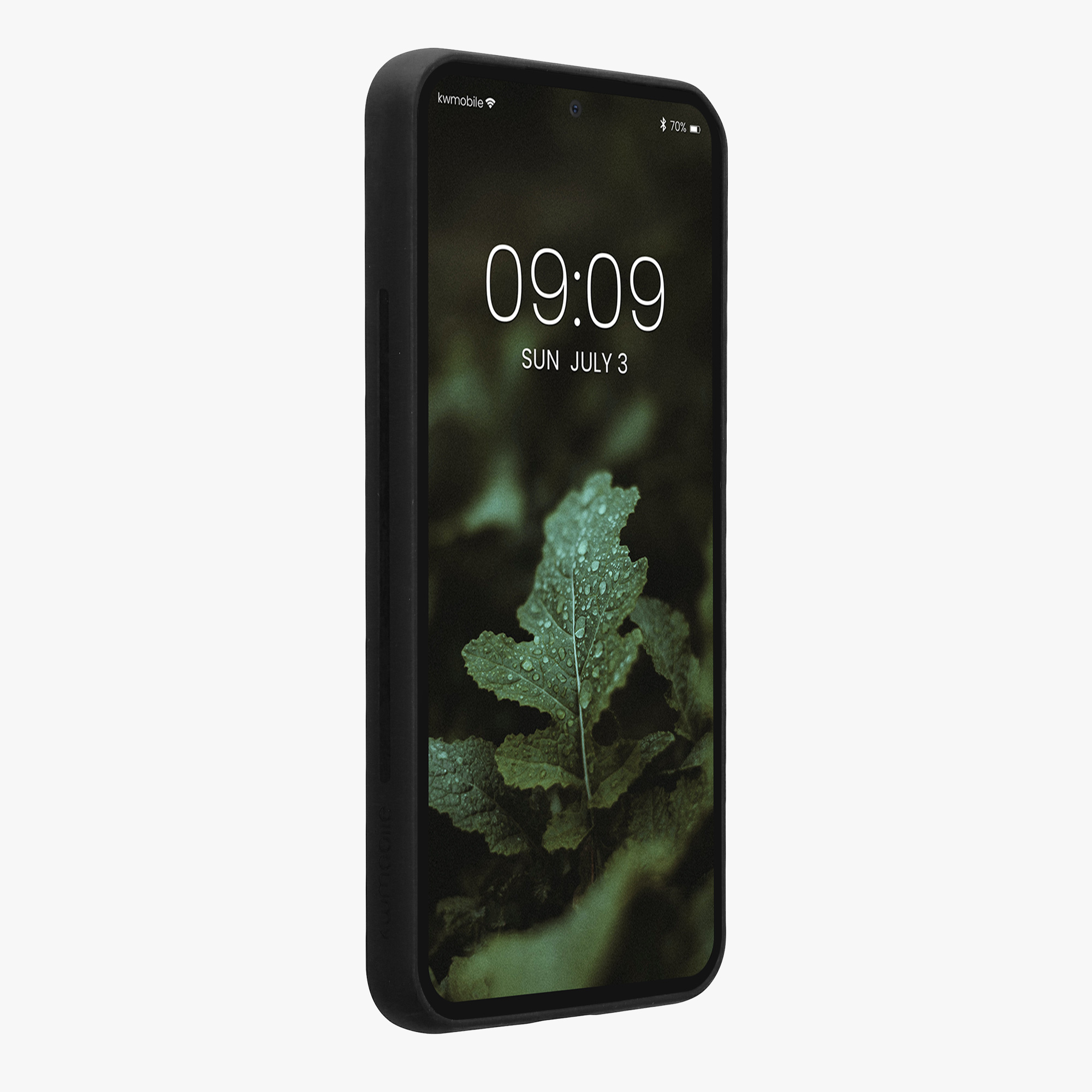 Dřevěný kryt na mobil Galaxy S23 FE kwmobile tmavě hnědý