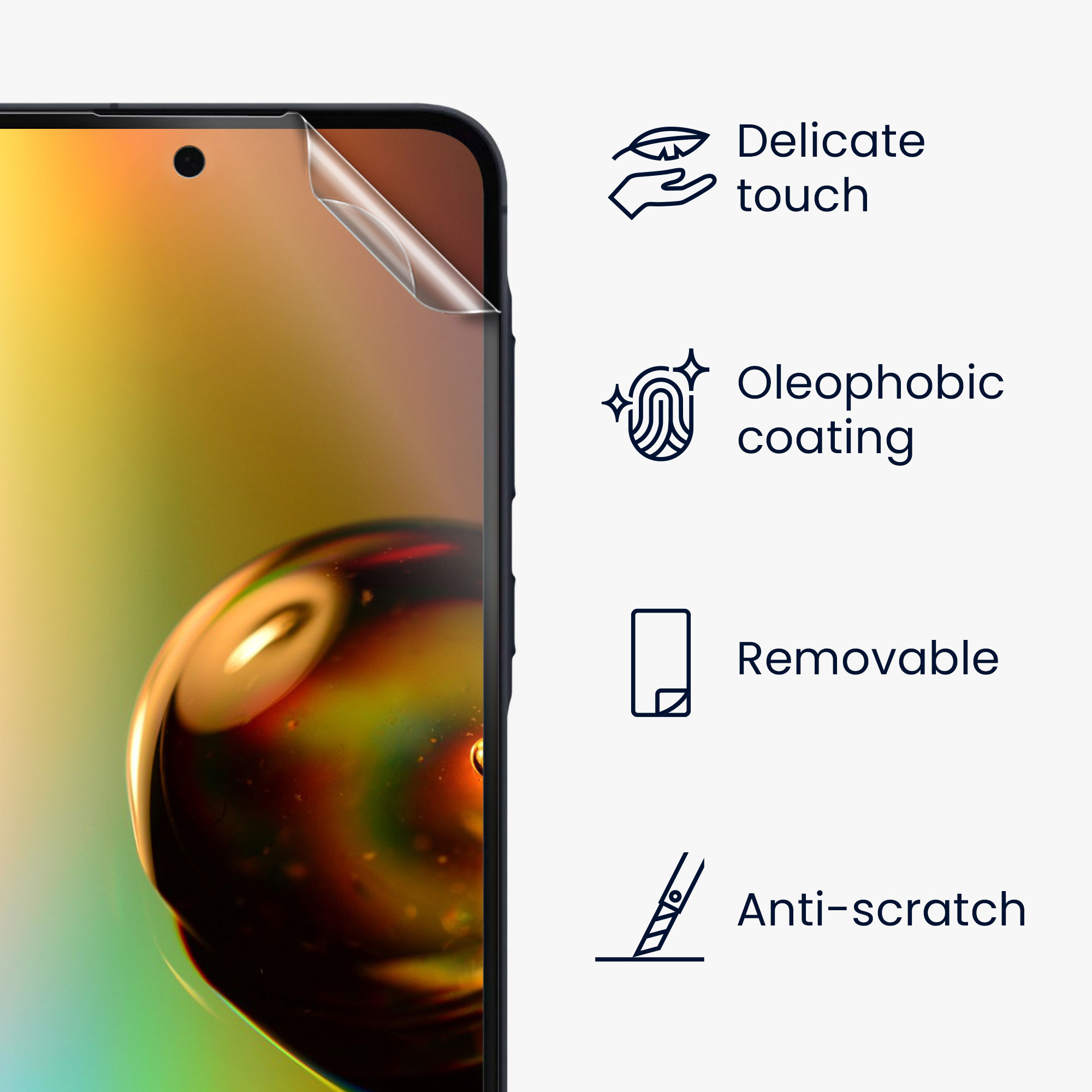 Ochranná fólie Samsung Galaxy A55 5G kwmobile 3 ks ultra čirá transparentní