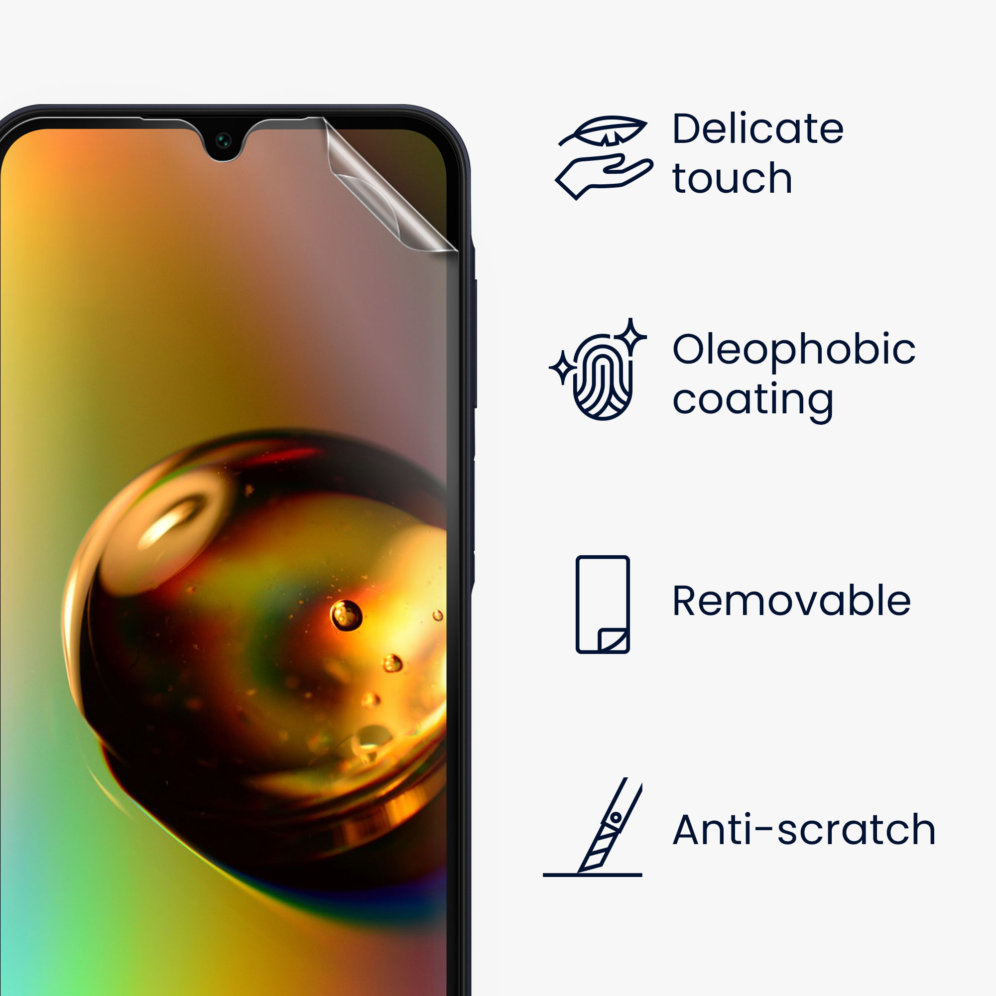 Ochranná fólie Samsung Galaxy A15 5G kwmobile 6 ks ultra čirá transparentní