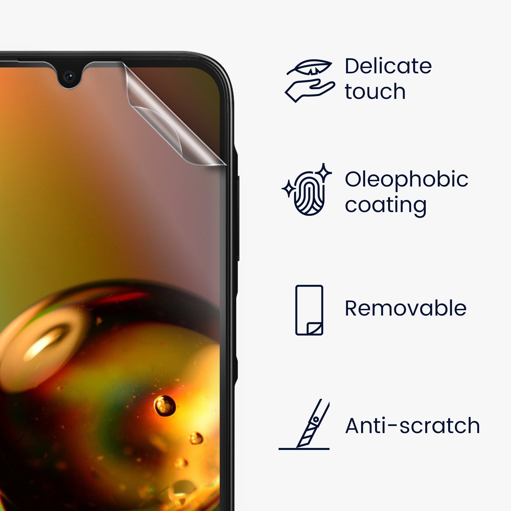 Ochranná fólie Samsung Galaxy A25 kwmobile 3 ks ultra čirá transparentní
