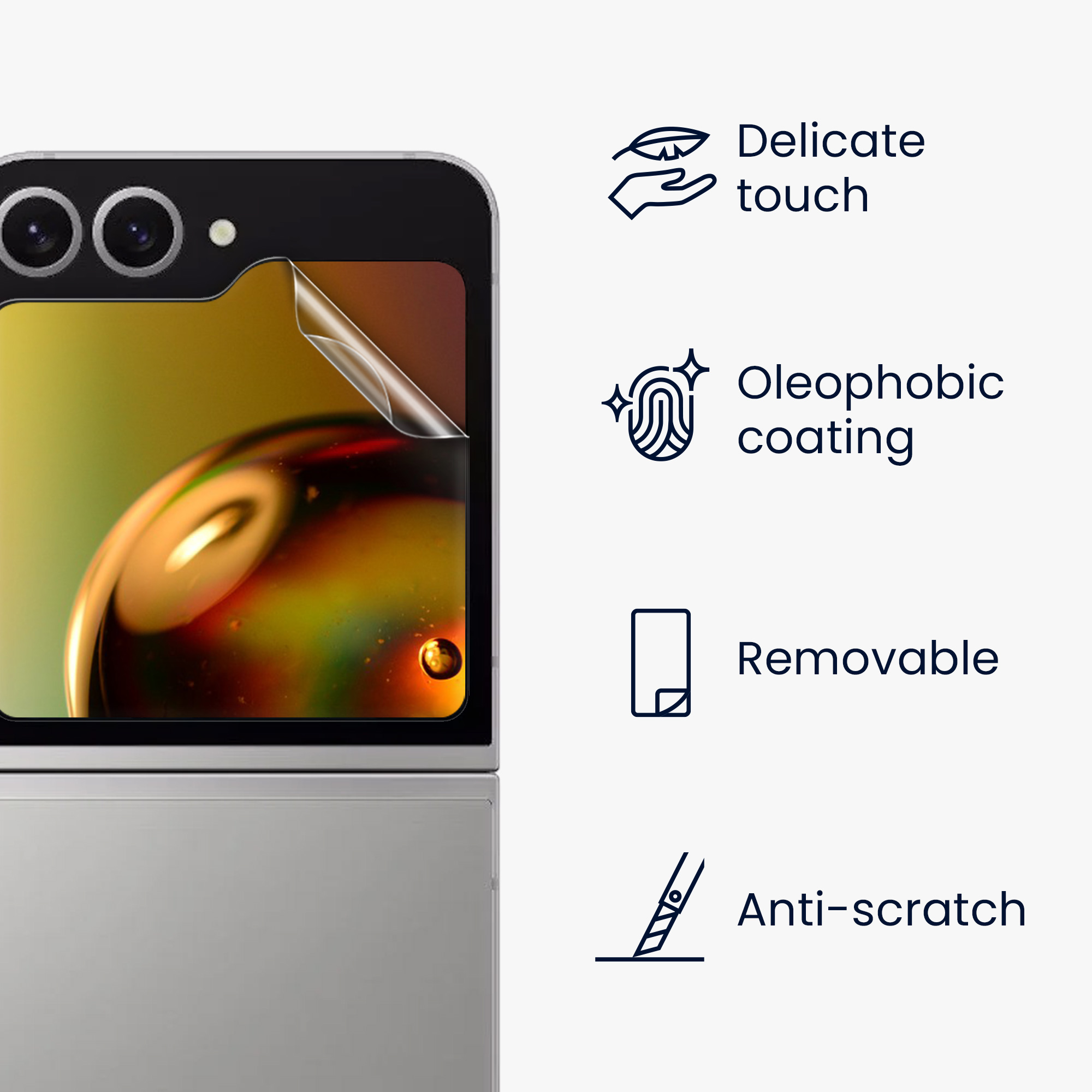 6x Ochranná fólie na mobil kwmobile pro Samsung Galaxy Z Flip6 - čirá
