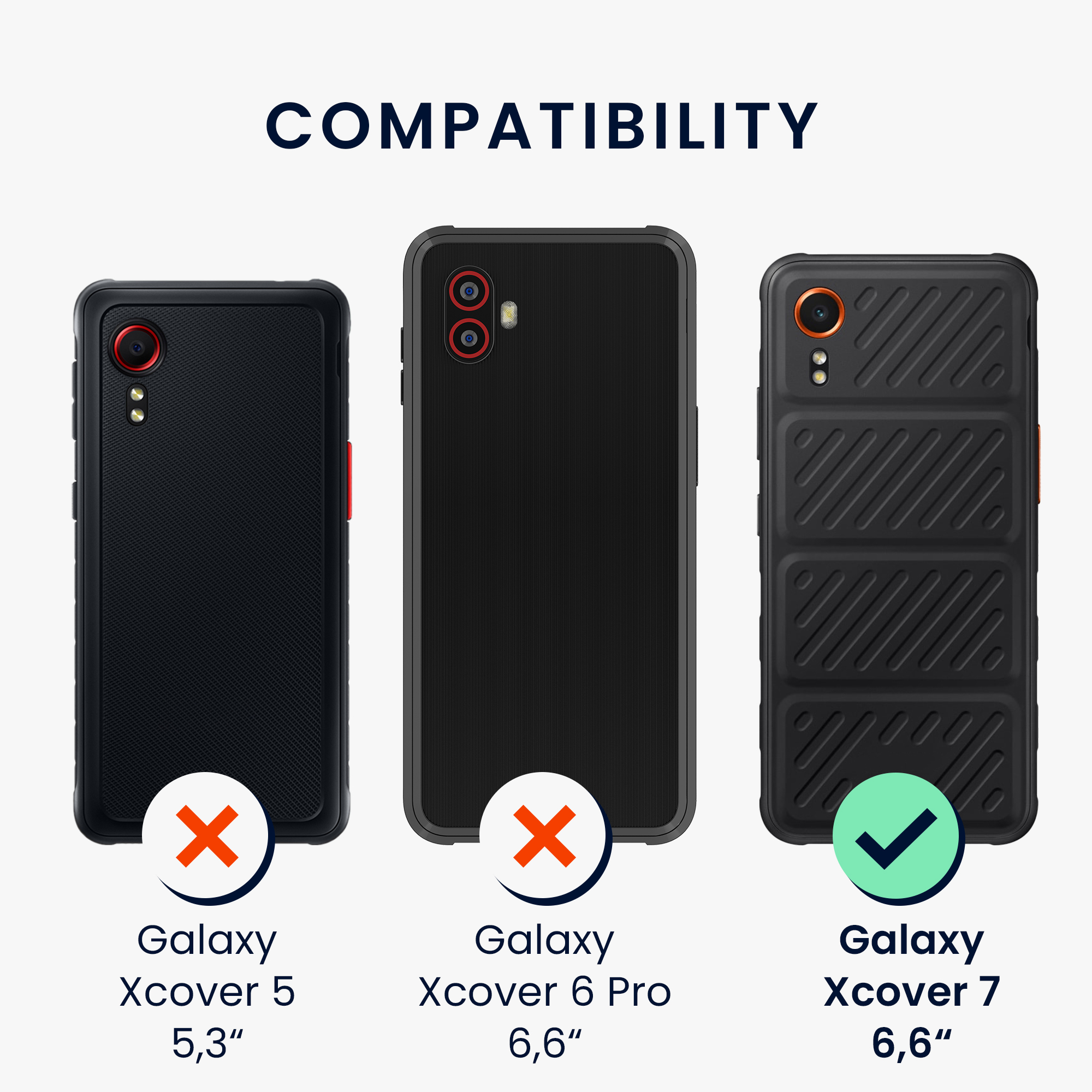 Kryt kwmobile pro Samsung Galaxy Xcover7 - Arctic Night