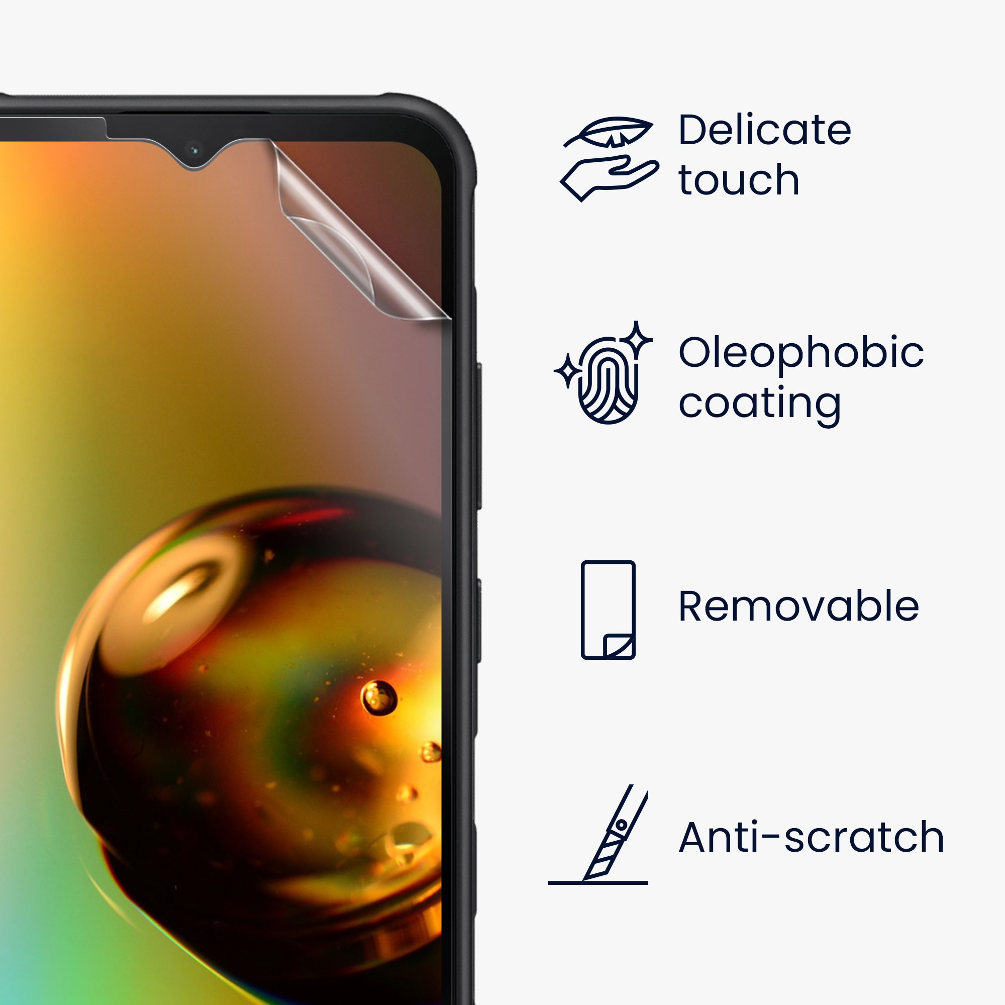 3x Ochranná fólie na mobil kwmobile pro Samsung Galaxy Xcover7 - čirá