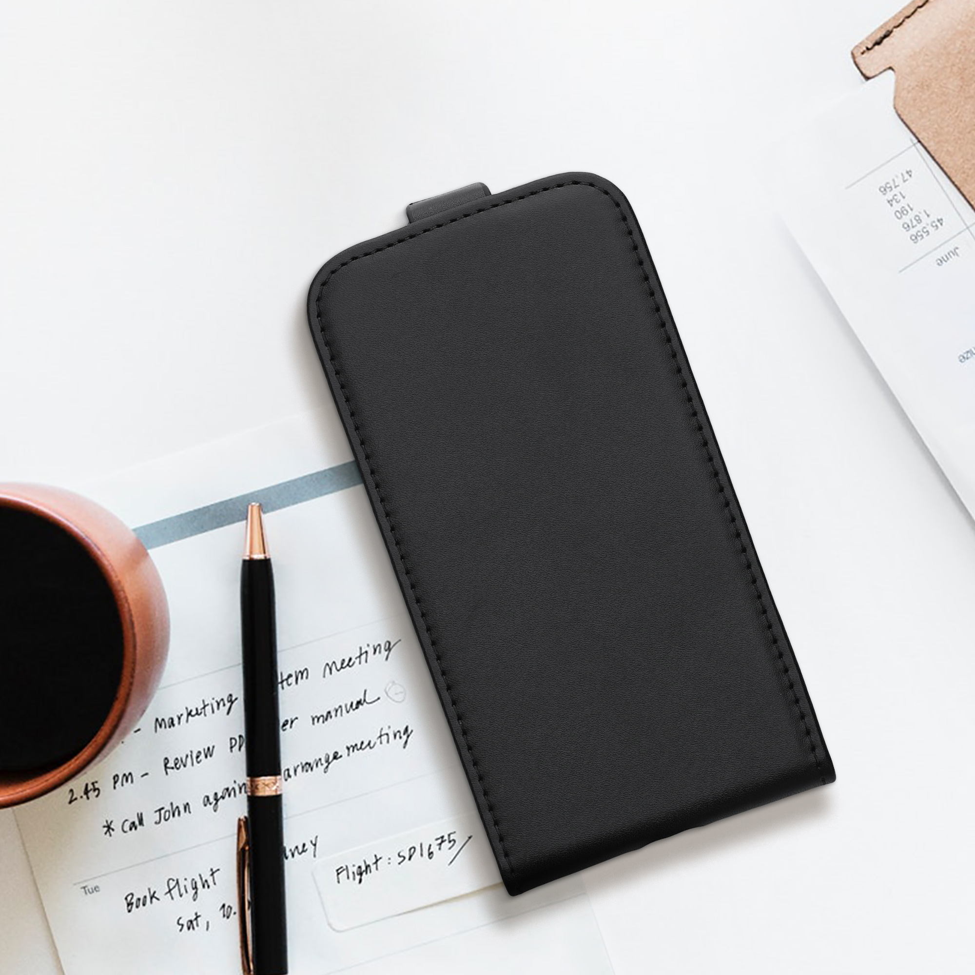 Flip pouzdro na mobil Samsung Galaxy S10e kwmobile Vertical černé