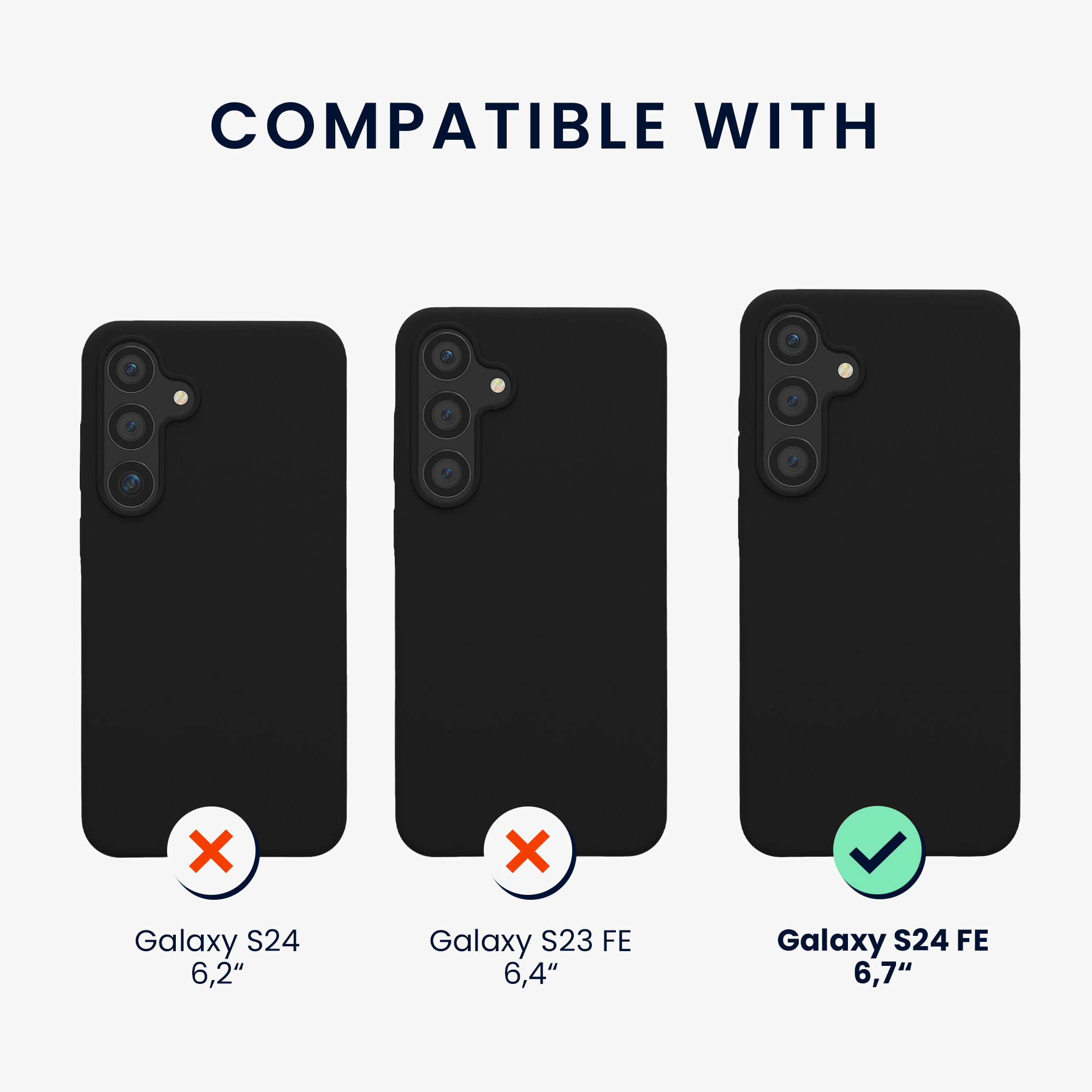 Kryt na mobil Samsung Galaxy S24 FE kwmobile černá