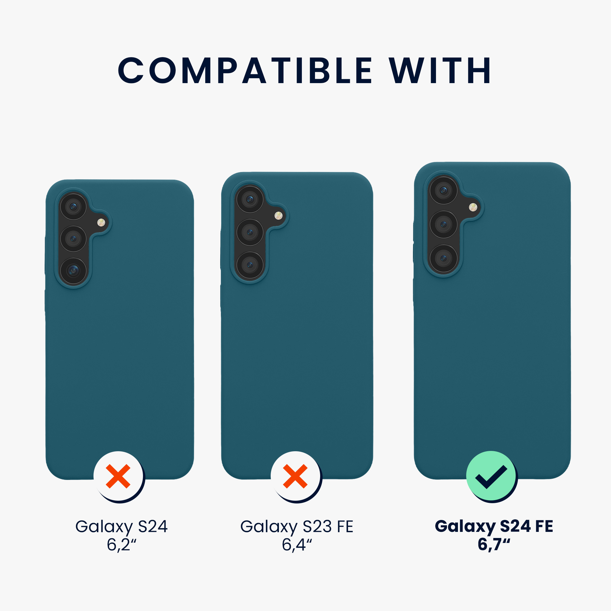 Kryt na mobil Samsung Galaxy S24 FE kwmobile matná petrolejová Teal Matte