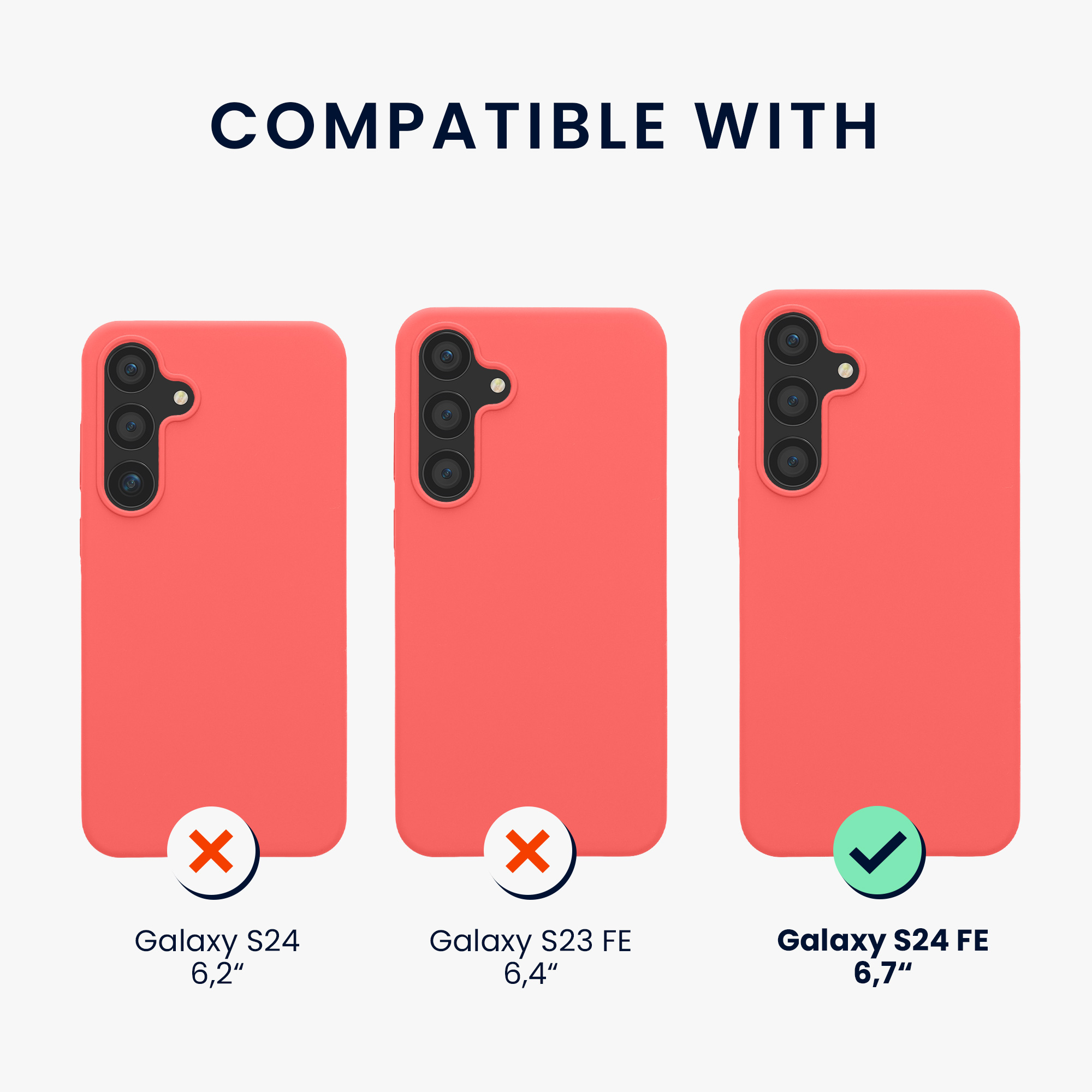 Kryt na mobil Samsung Galaxy S24 FE kwmobile neonově korálová