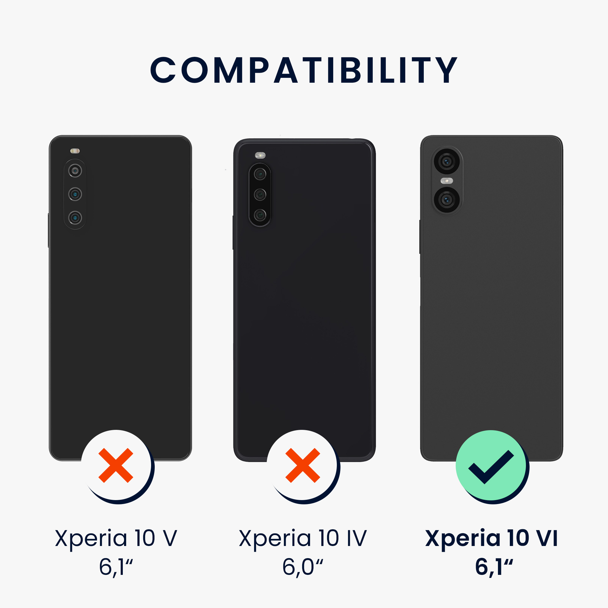 Crossbody pouzdro kwmobile - Sony Xperia 10 VI - transparentní