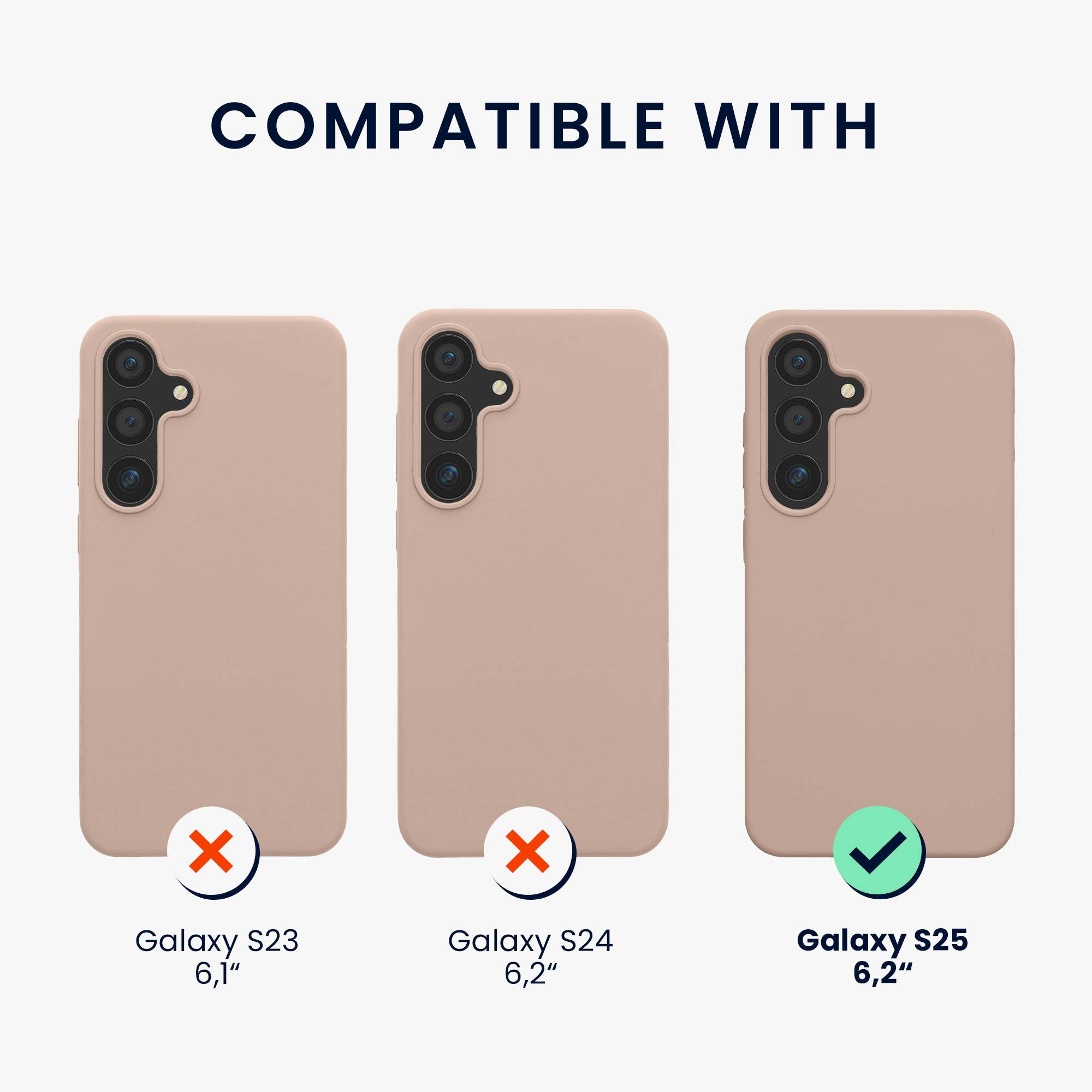 Kryt na mobil Samsung Galaxy S25 kwmobile matná starorůžová