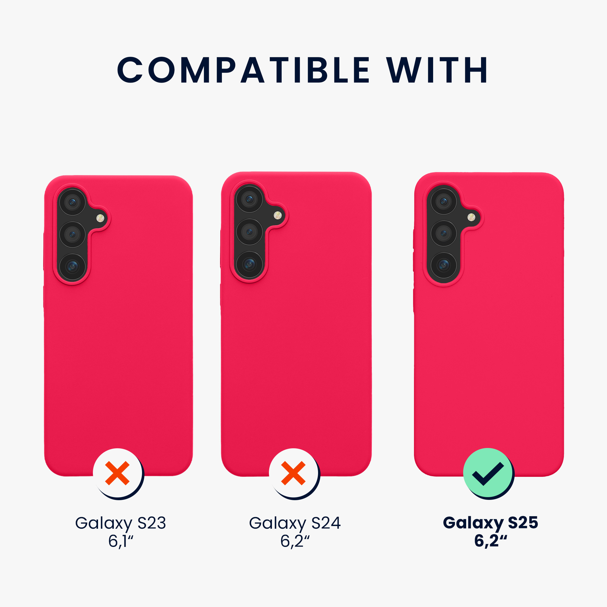 Kryt na mobil Samsung Galaxy S25 kwmobile neonově růžová