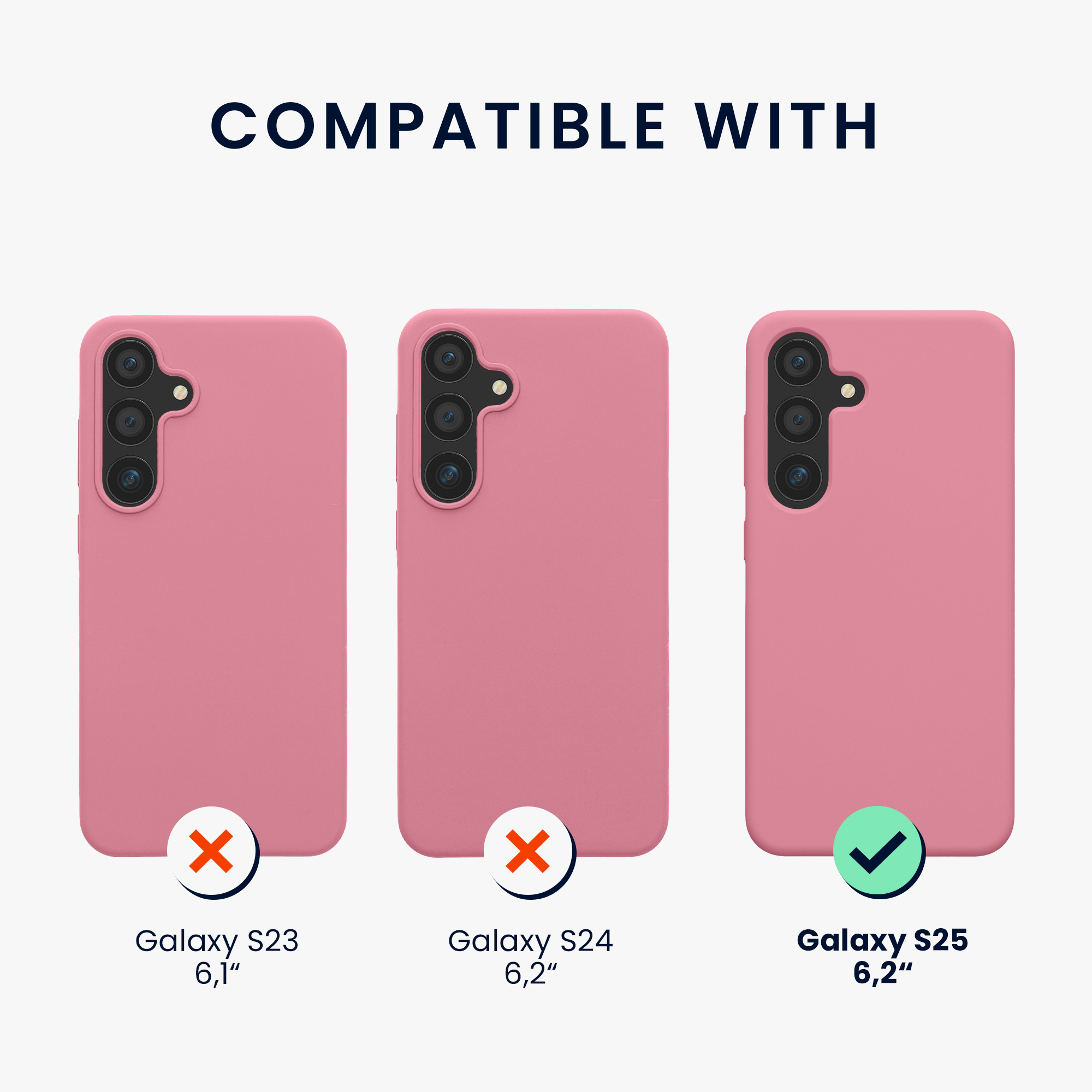 Kryt na mobil Samsung Galaxy S25 kwmobile tmavě růžová Dark Rose
