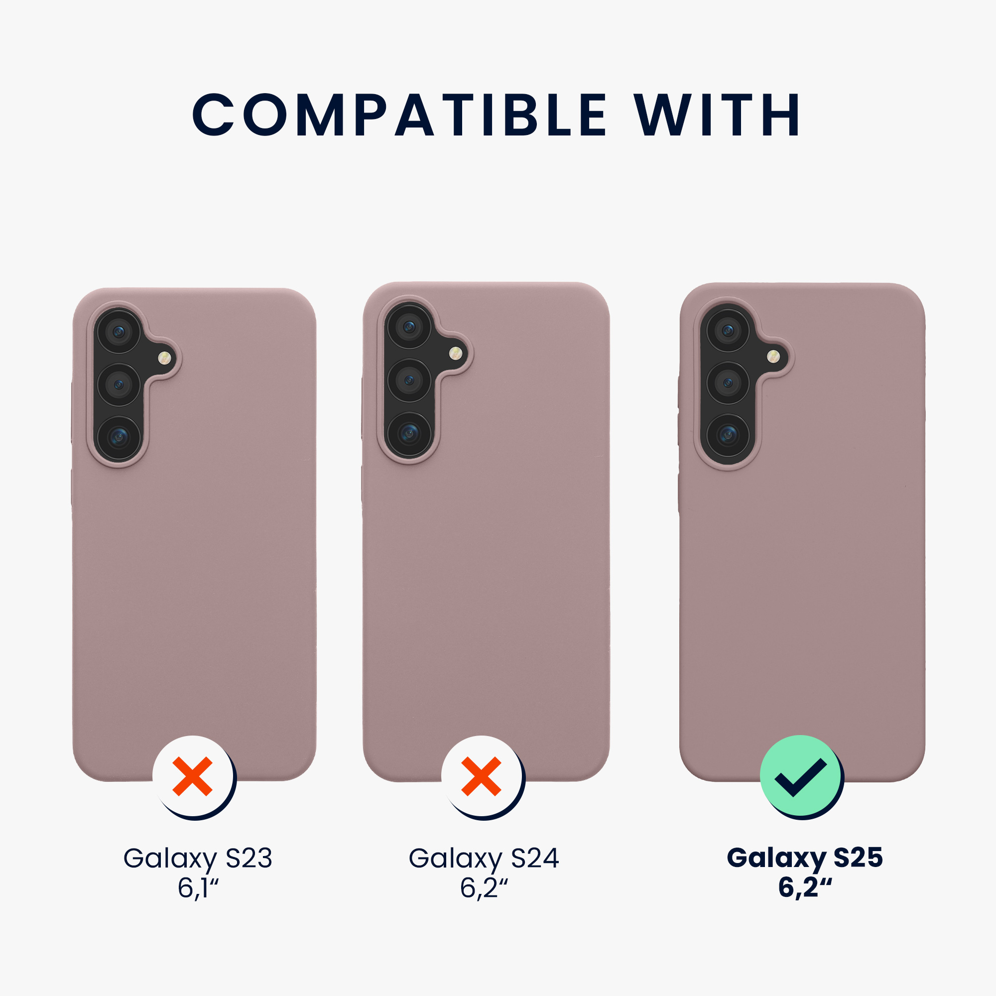 Kryt na mobil Samsung Galaxy S25 kwmobile jemně fialová Nude Lilac