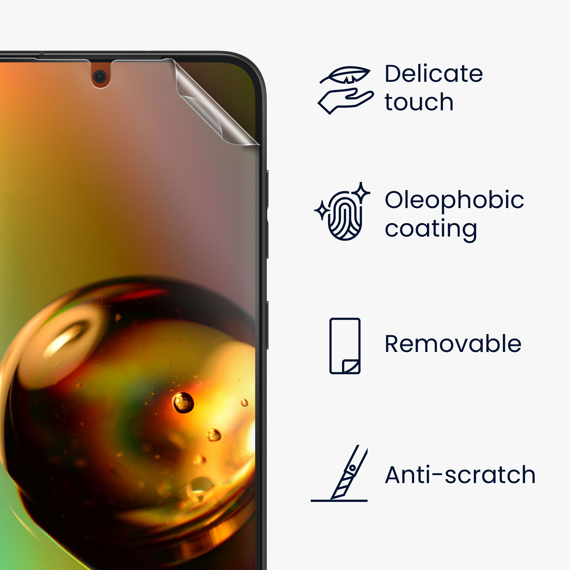 3x čirá ochranná fólie kwmobile Samsung Galaxy S25 Plus