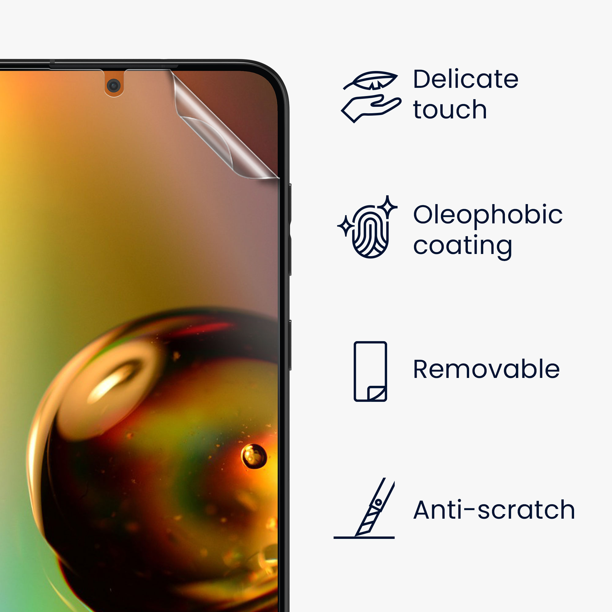 6x čirá ochranná fólie kwmobile Samsung Galaxy S25 Plus