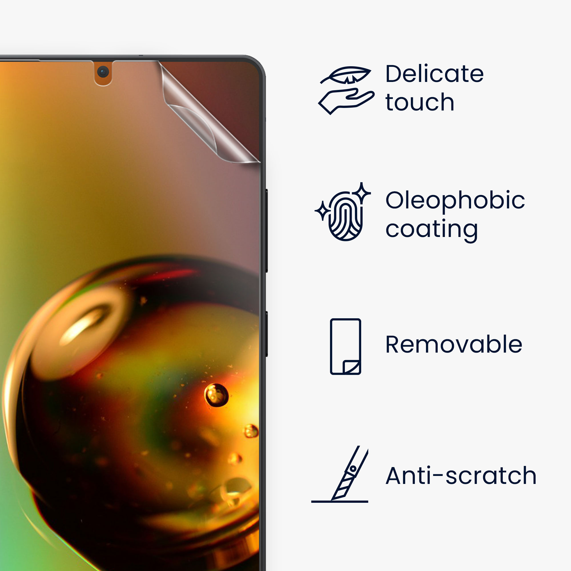 6x čirá ochranná fólie kwmobile Samsung Galaxy S25 Ultra