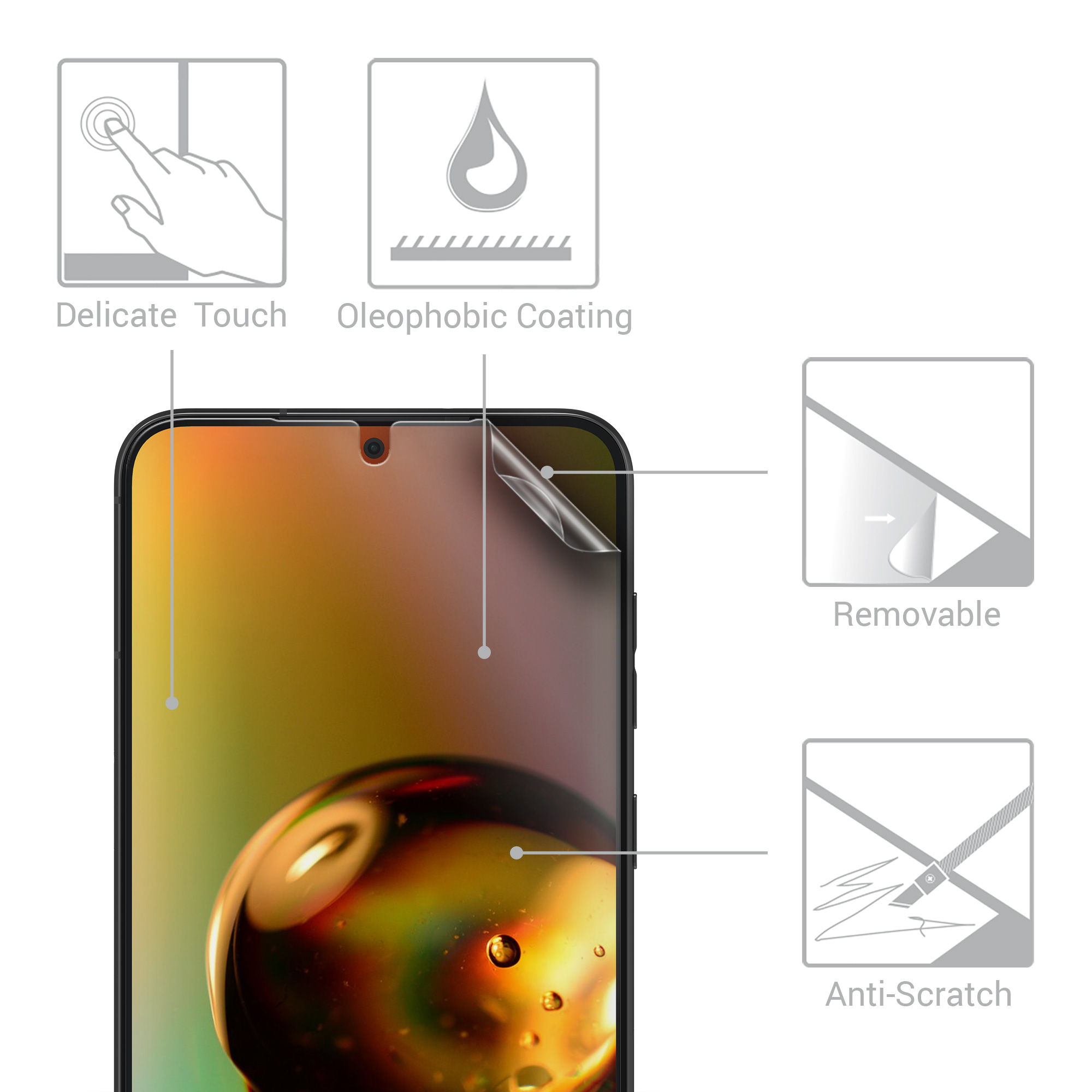3x matná ochranná fólie kwmobile Samsung Galaxy S25 Plus