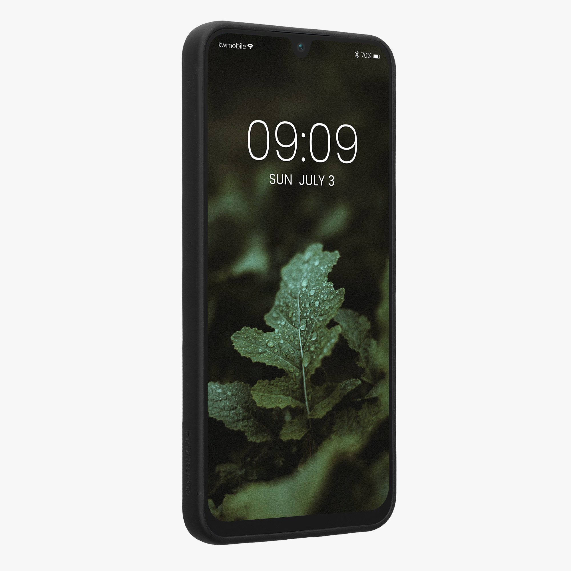Dřevěný kryt na mobil Samsung Galaxy A16 5G kwmobile TPU rámeček Tmavě hnědá