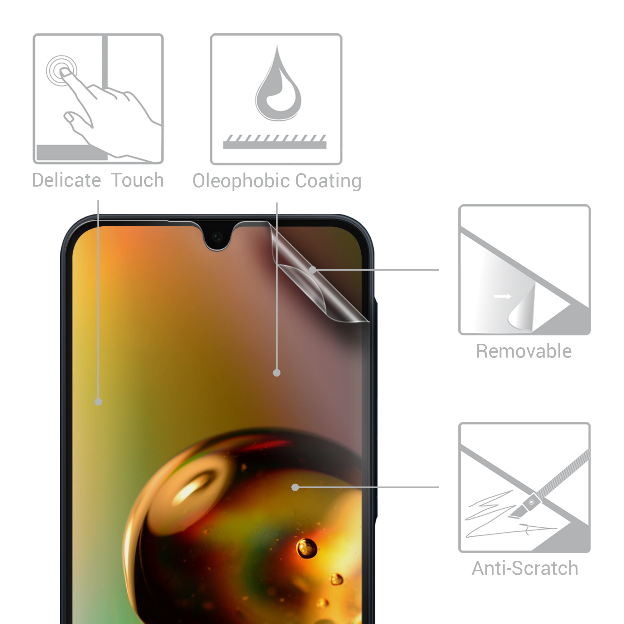 Matná ochranná fólie Samsung Galaxy A16 5G kwmobile 3 ks anti-fingerprint matná