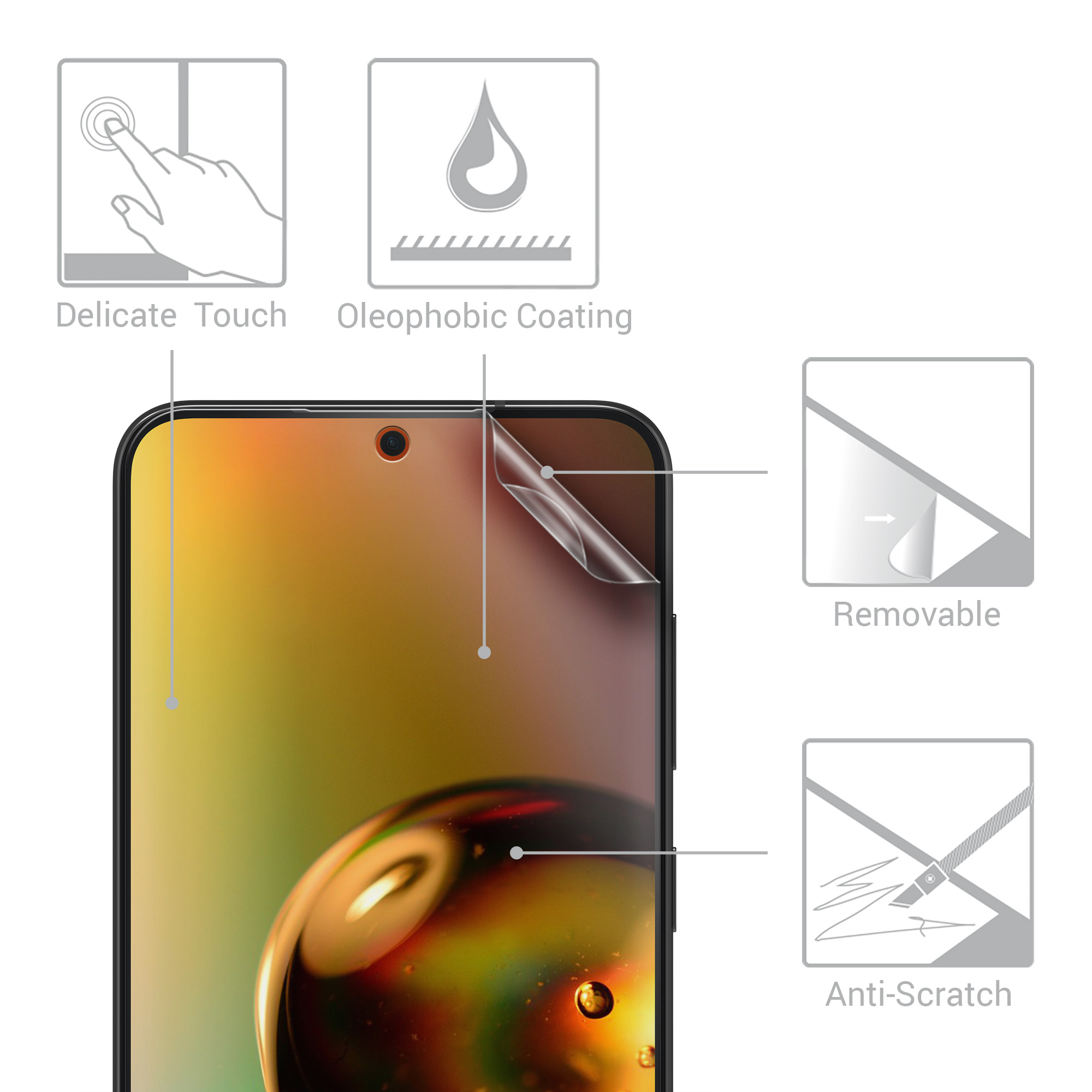 Matná fólie Samsung Galaxy S24 FE kwmobile 3 ks matná