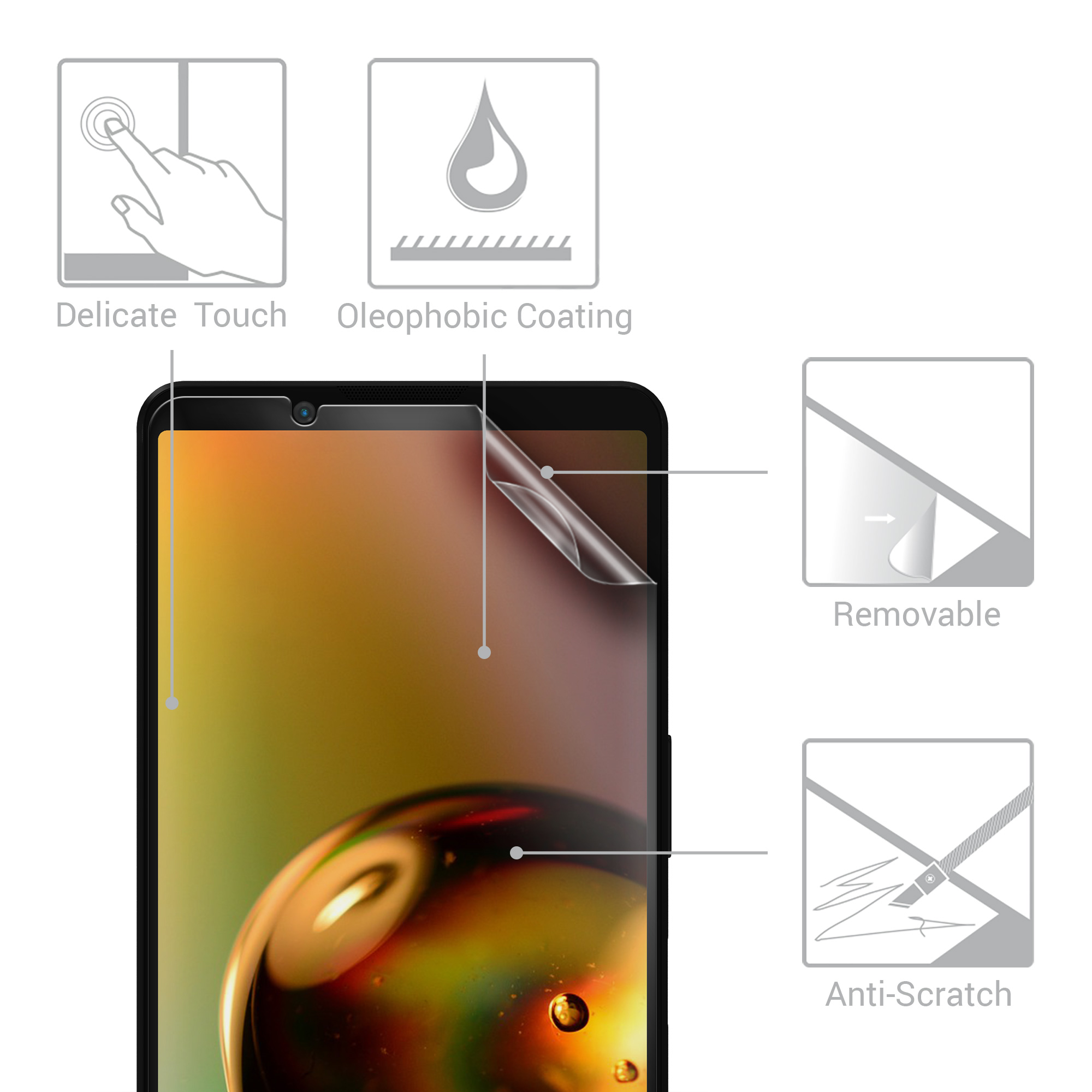 Ochranná fólie 3 ks kwmobile - Sony Xperia 1 VI - matná