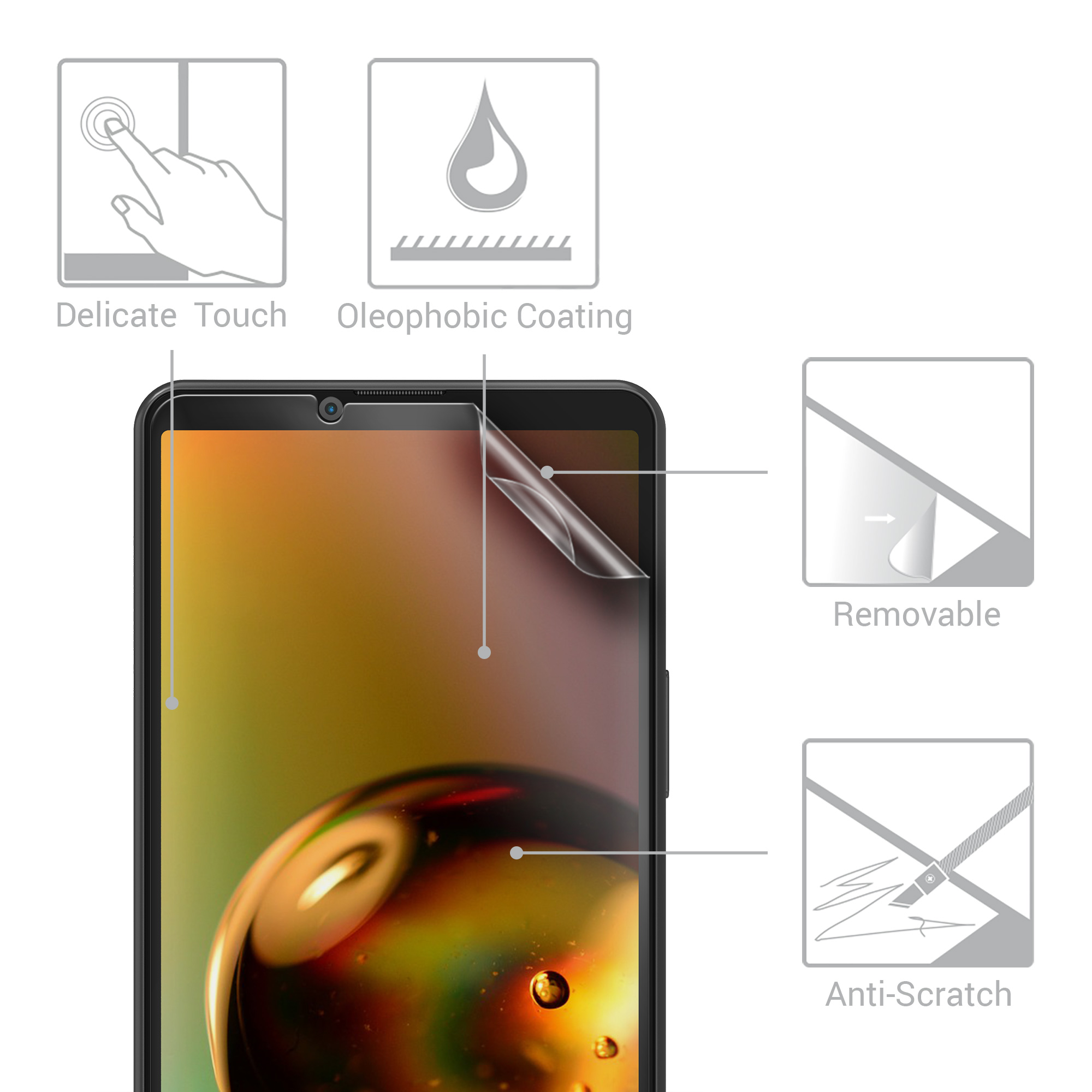 Ochranná fólie 3 ks kwmobile - Sony Xperia 10 VI - matná