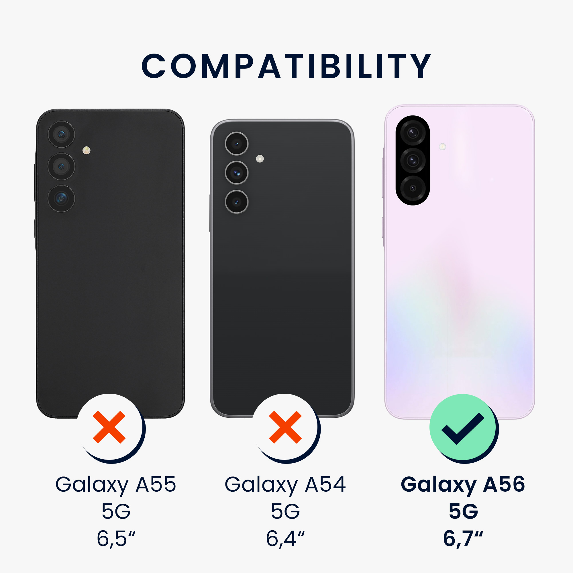 Kryt na mobil Samsung Galaxy A56 5G kwmobile TPU Tmavě šedá