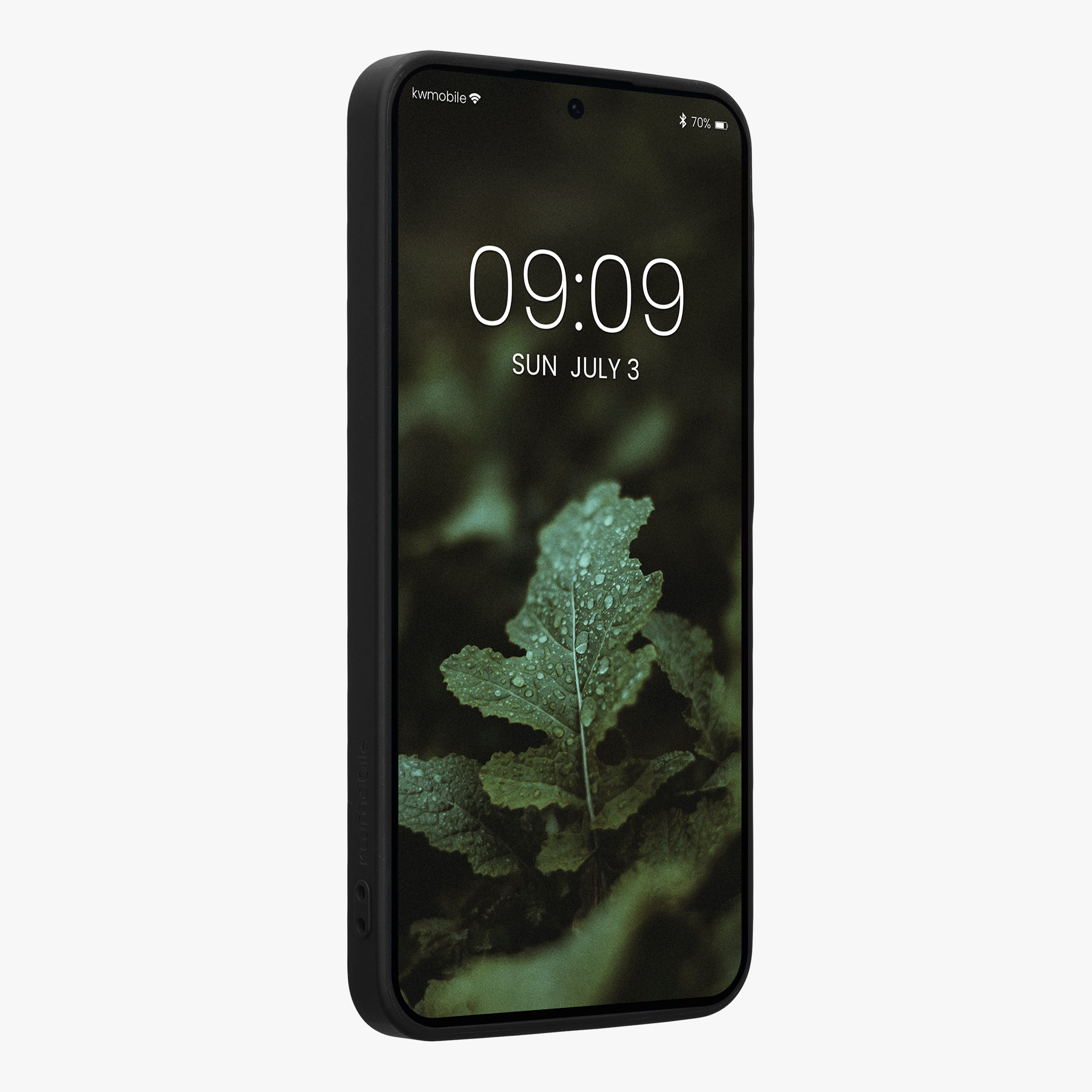 Dřevěný kryt na mobil Samsung Galaxy A56 5G kwmobile TPU rámeček Tmavě hnědá
